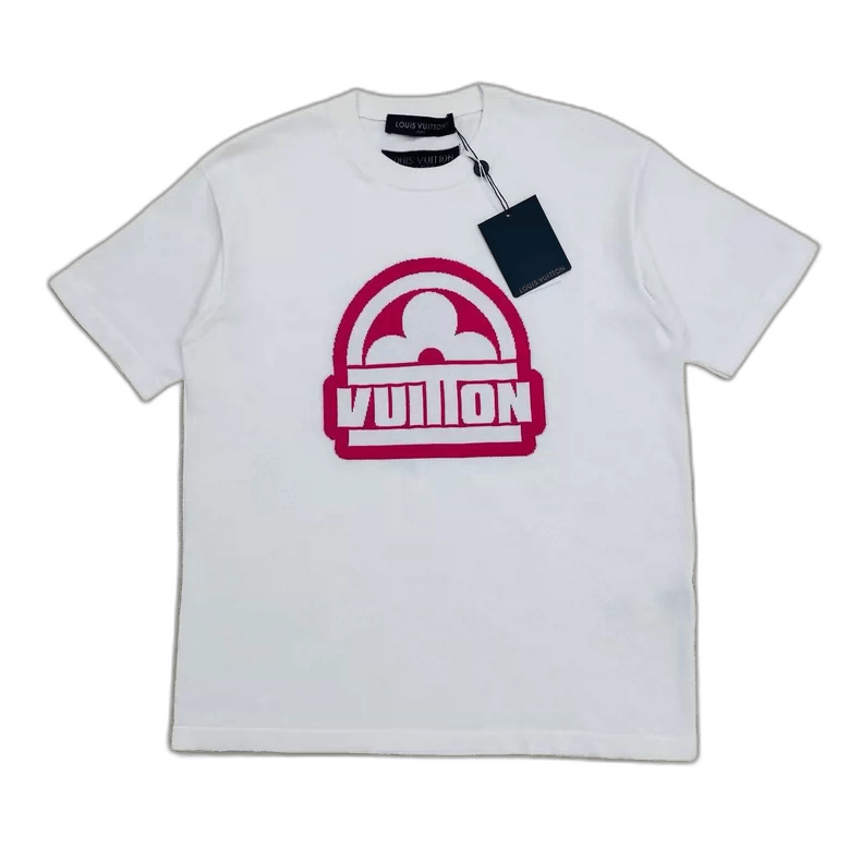 Louis Vuitton Louis Vuitton Pink Logo Short Sleeve Shirt Size US S / EU 44-46 / 1 - 1 Thumbnail