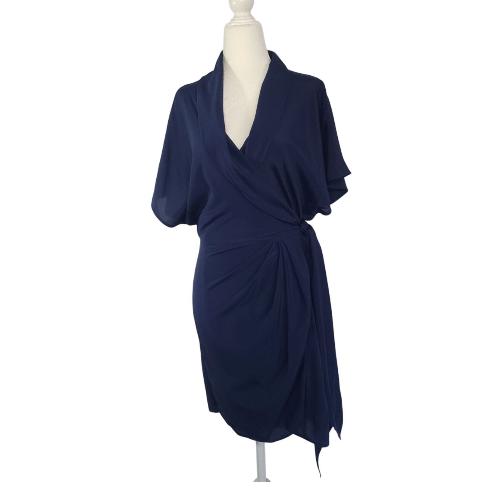 Calypso St Barth Calypso St. Barth Navy Silk Wrap Dress Medium Size M / US 6-8 / IT 42-44 - 2 Thumbnail