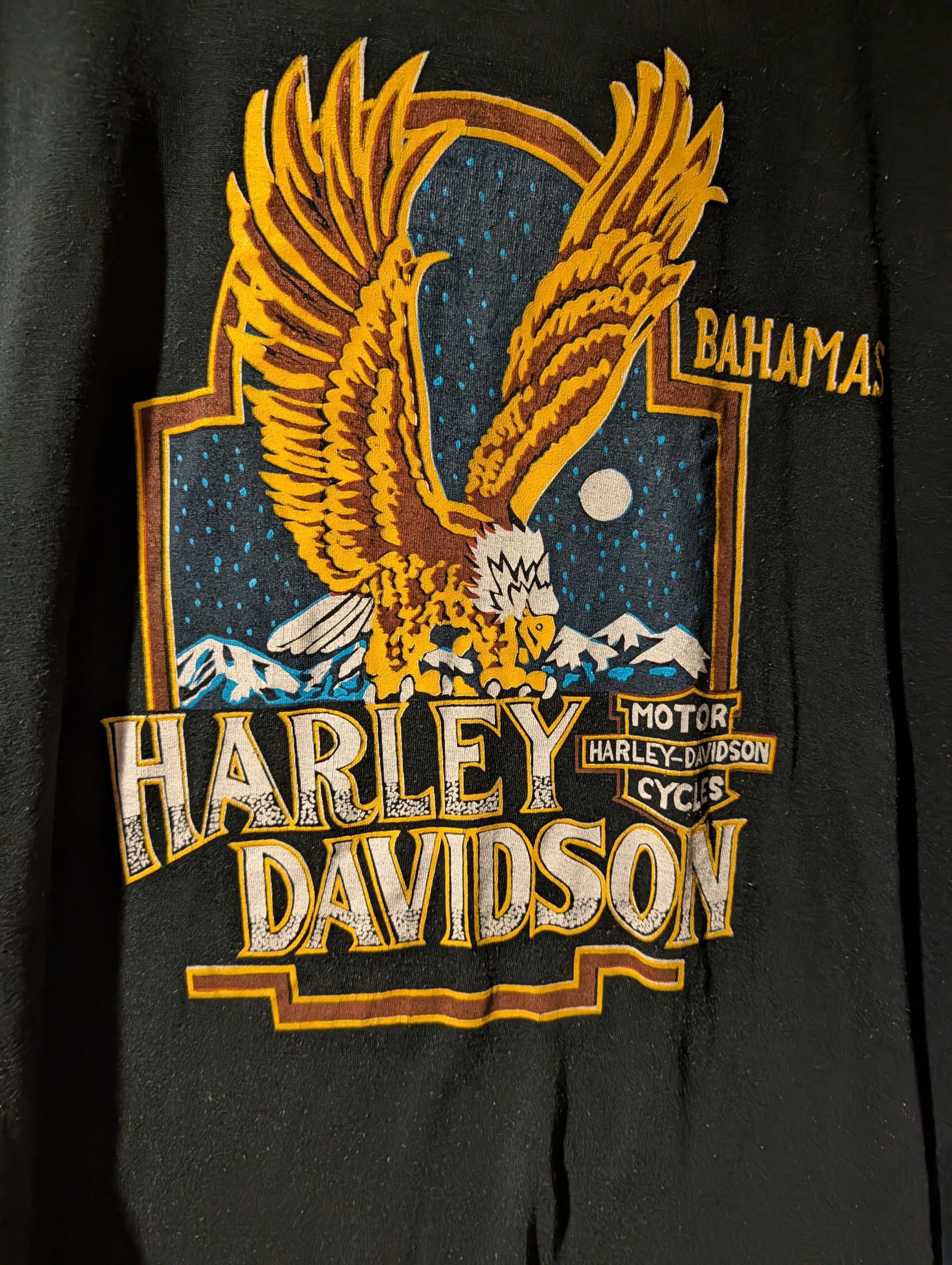 Harley Davidson Vtg 90s Harley Davidson Bahamas Eagle T-Shirt Banayas Size US XL / EU 56 / 4 - 2 Thumbnail