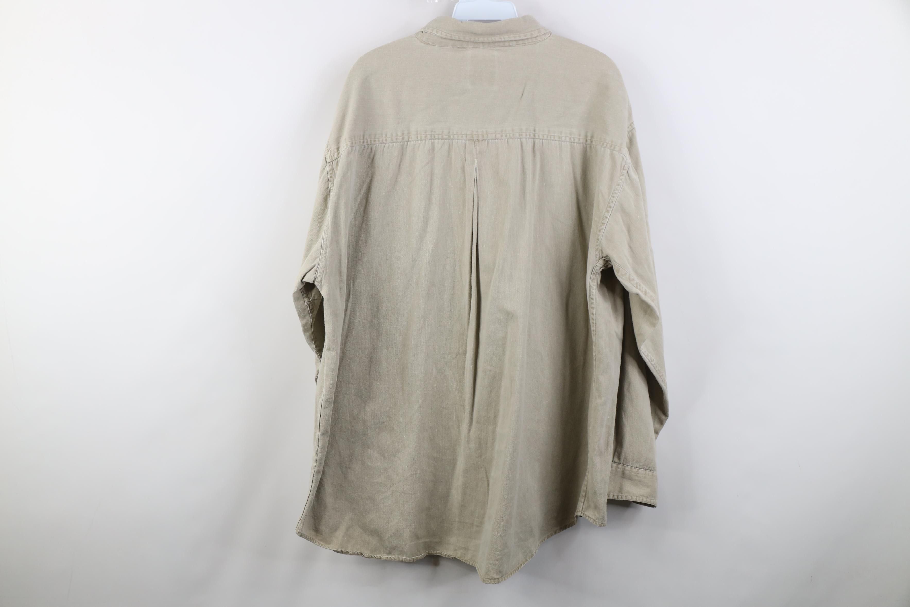 Vintage Vintage 90s Streetwear Stonewash Collared Button Down Shirt Size US L / EU 52-54 / 3 - 12 Thumbnail