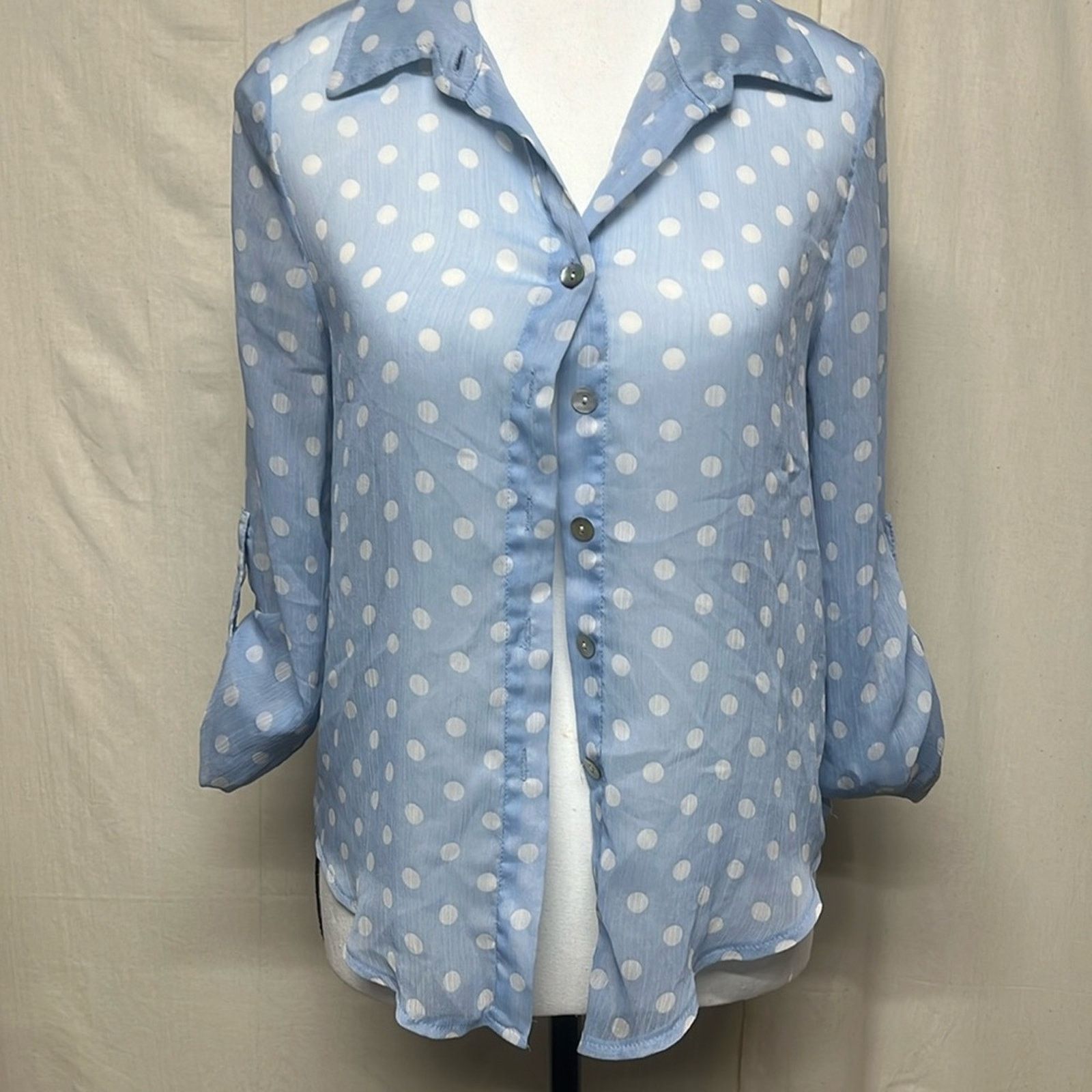 Other Polk a Dot Sheet Blouse Size XS / US 0-2 / IT 36-38 - 1 Thumbnail