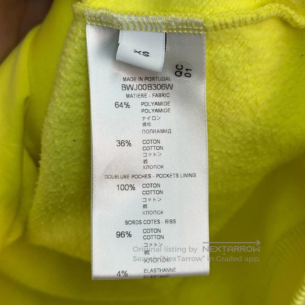 Givenchy givenchy embroidered logo hoodie in bright yellow. Size XS / US 0-2 / IT 36-38 - 4 Thumbnail