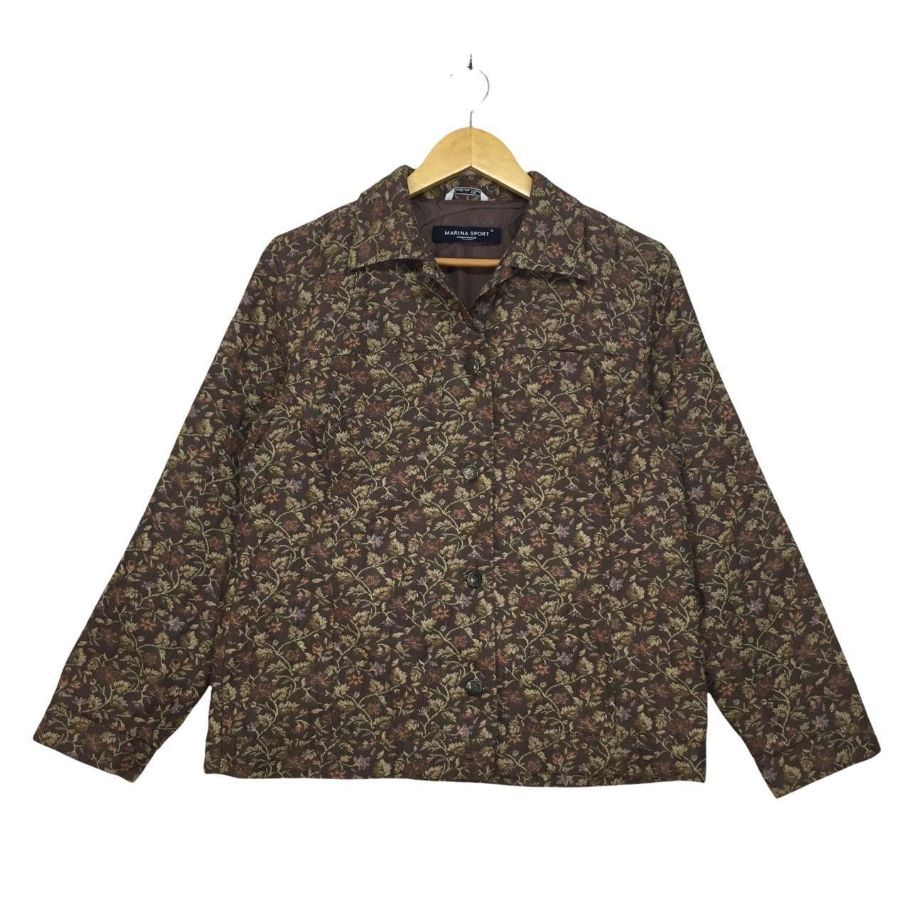 Vintage Vtg MARINA SPORT by Marina Rinaldi Button Jacket Full Floral Size M / US 6-8 / IT 42-44 - 1 Thumbnail
