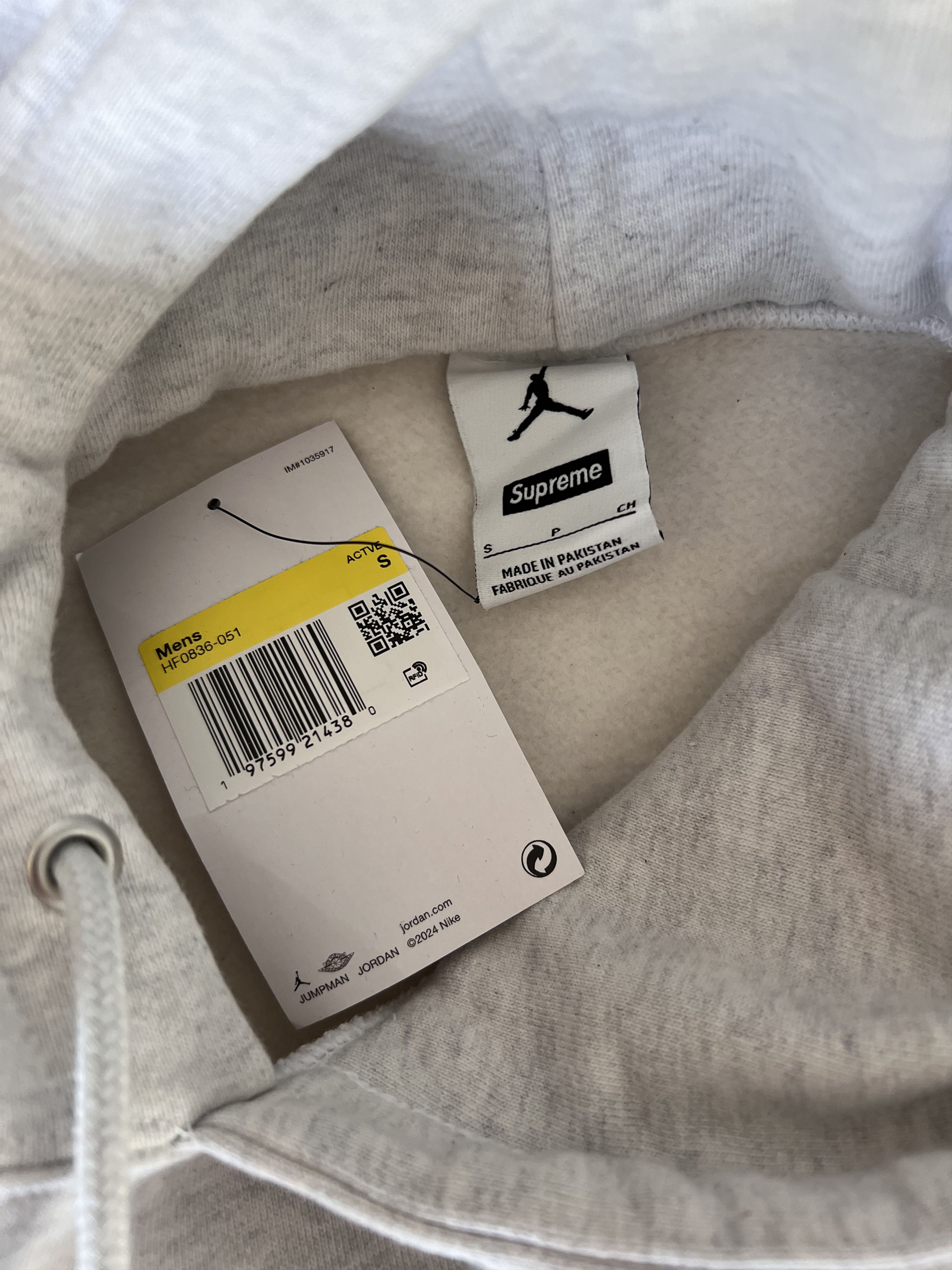 Supreme Jordan Hooded Sweatshirt in Ash Grey