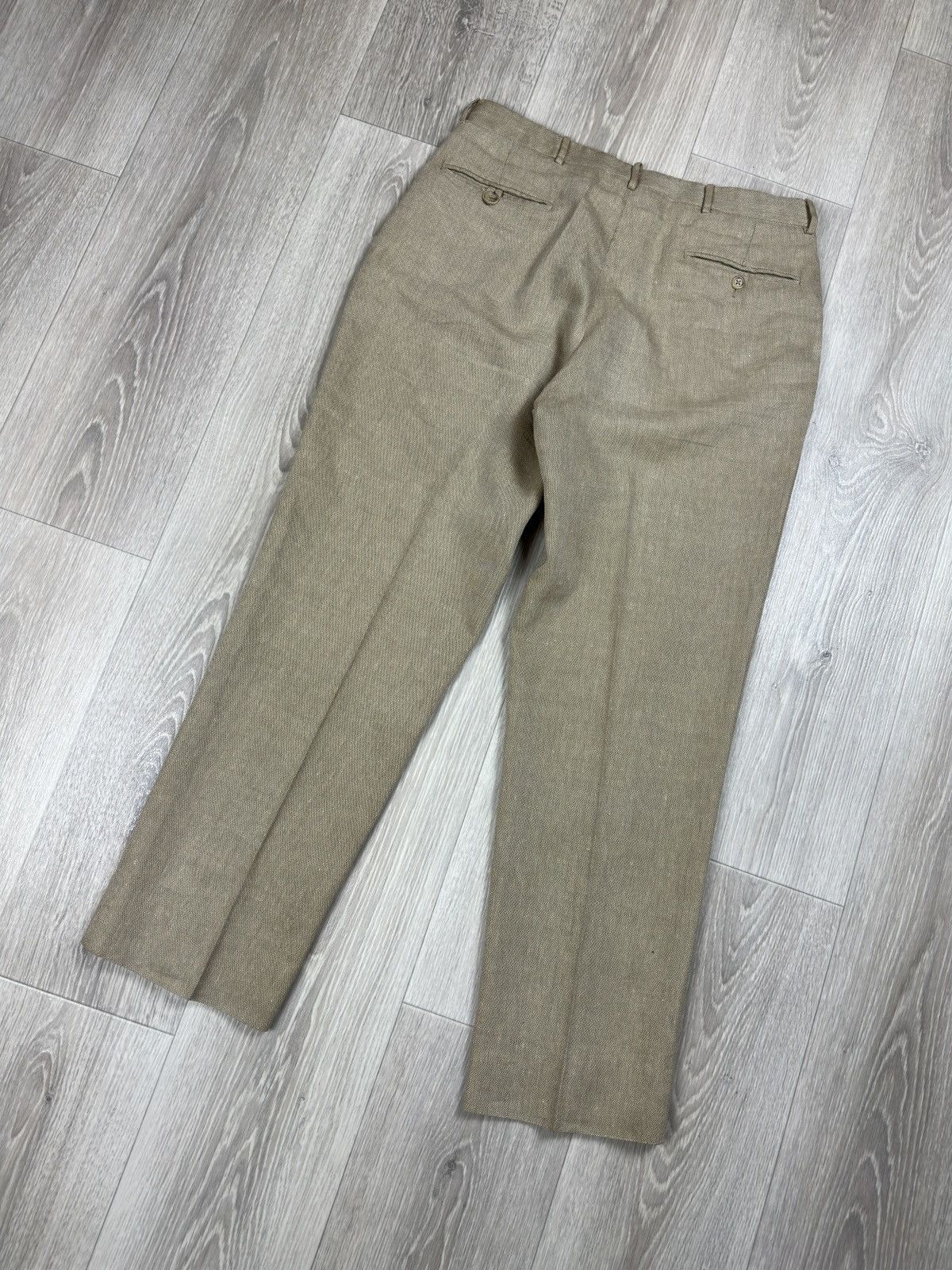 Polo Ralph Lauren Vintage Polo Ralph Lauren Beige Trousers Pants Made in Italy Size 34R - 12 Thumbnail