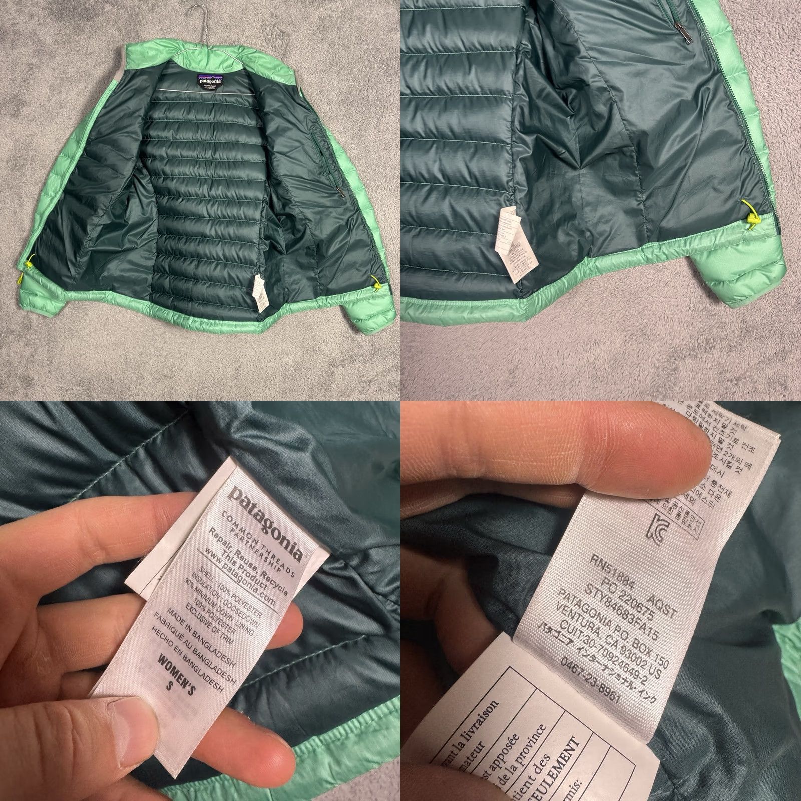 Patagonia Patagonia Down Sweater Women’s S Puffer Jacket Ripstop Quilted Full Zip 84683 Green Size S / US 4 / IT 40 - 8 Thumbnail