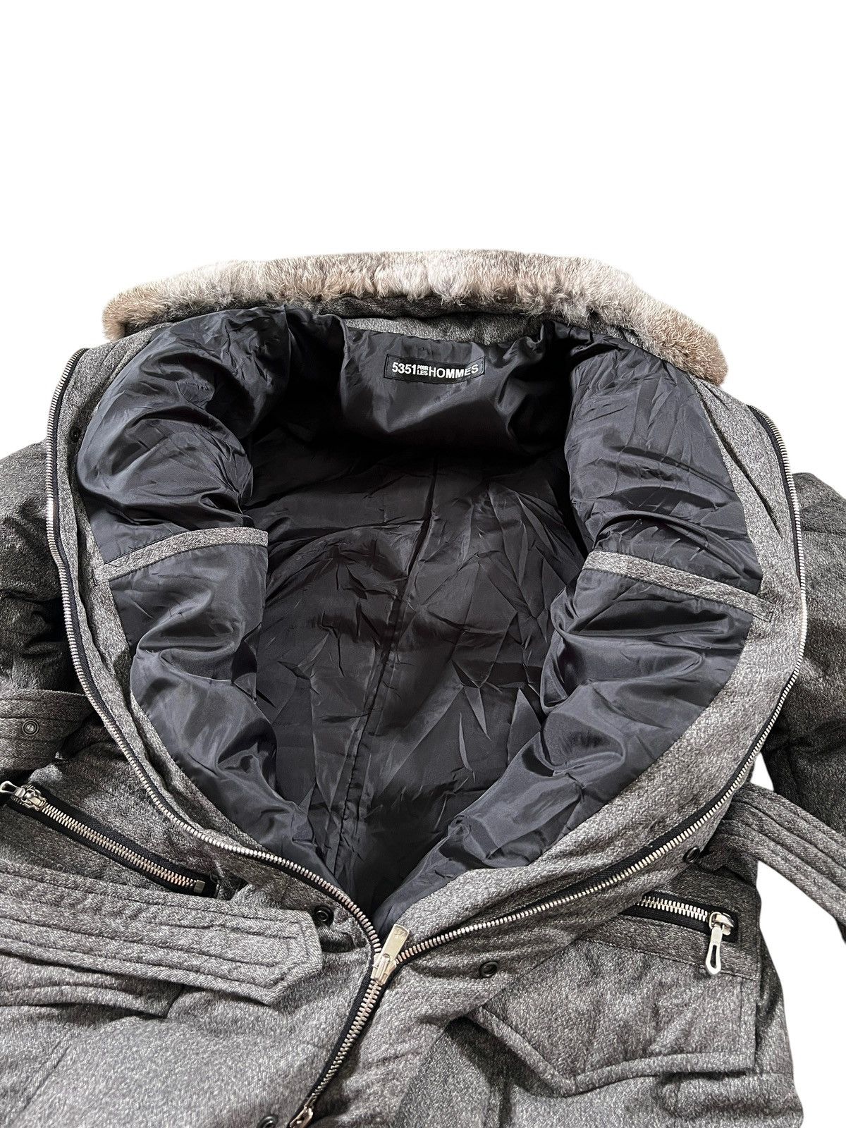 5351 POUR LES HOMMES 5351 Pour Les Hommes Rabbit Fur Collar Goose Down Jacket Size US L / EU 52-54 / 3 - 10 Thumbnail
