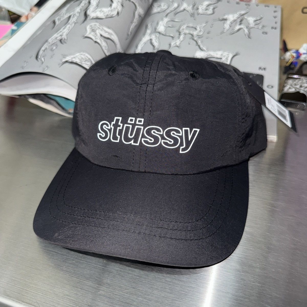 Stussy STUSSY NYLON REFLECTIVE CAP - BLACK Size ONE SIZE - 1 Thumbnail