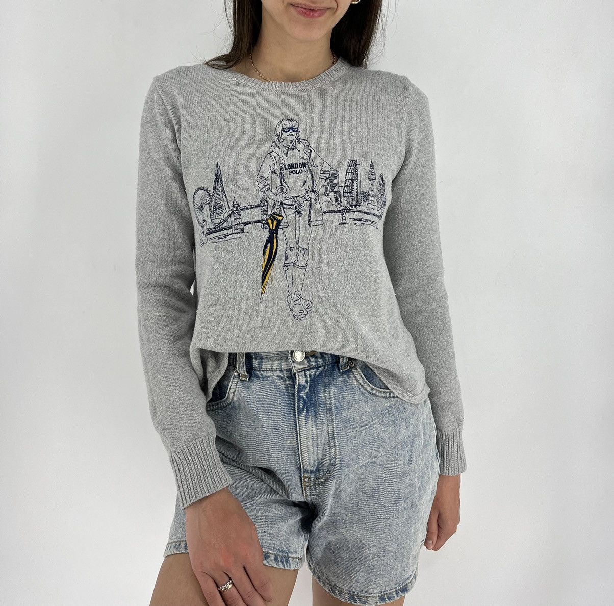 Polo Ralph Lauren × Vintage Vintage 90s Polo Ralph Lauren London Sexy Girl Sweater Size S / US 4 / IT 40 - 3 Thumbnail