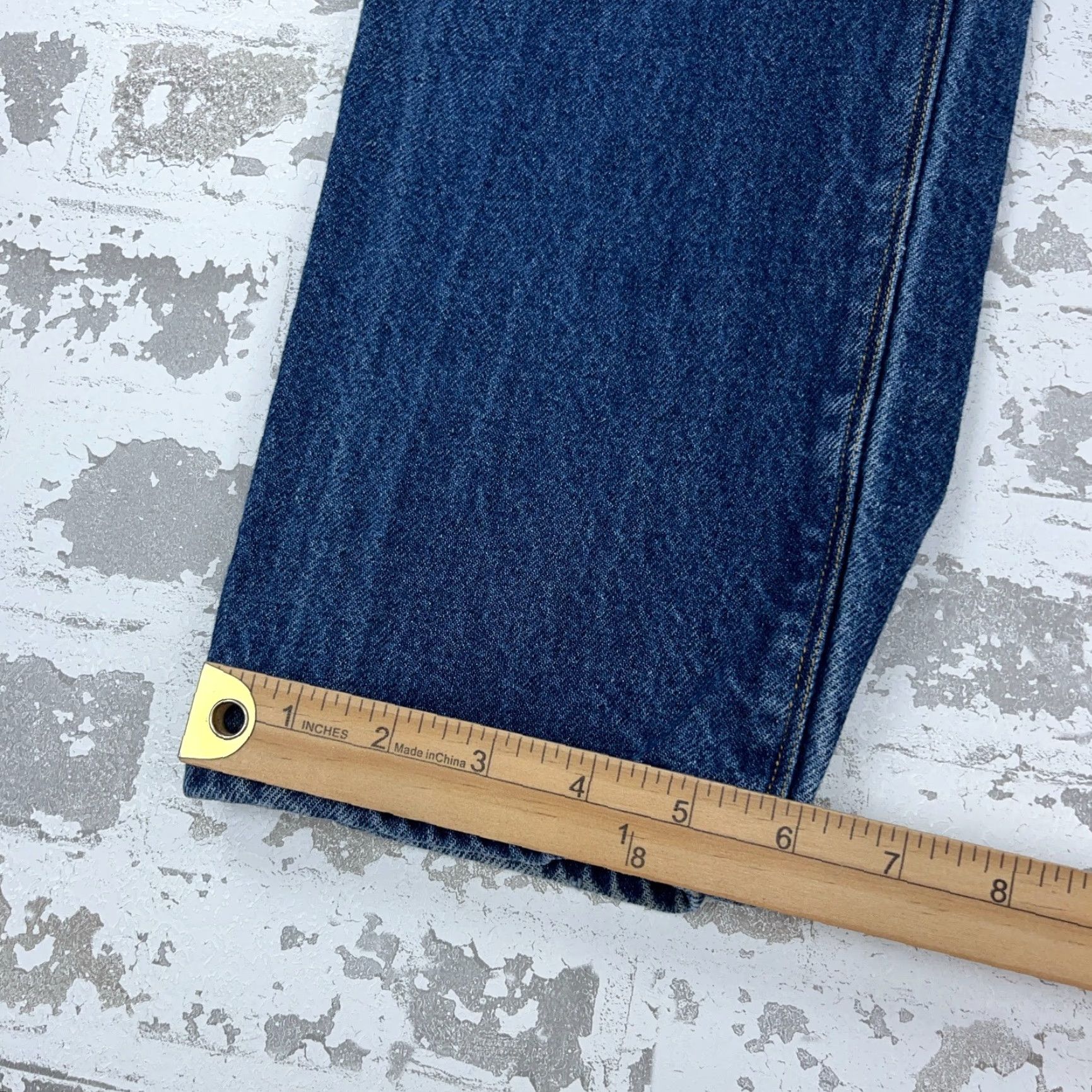 Vintage Atelier Jeans Men Slim Straight Denim Button Fly Med Wash Faded 33 Blue Vintage N/A Size US 33 - 6 Thumbnail
