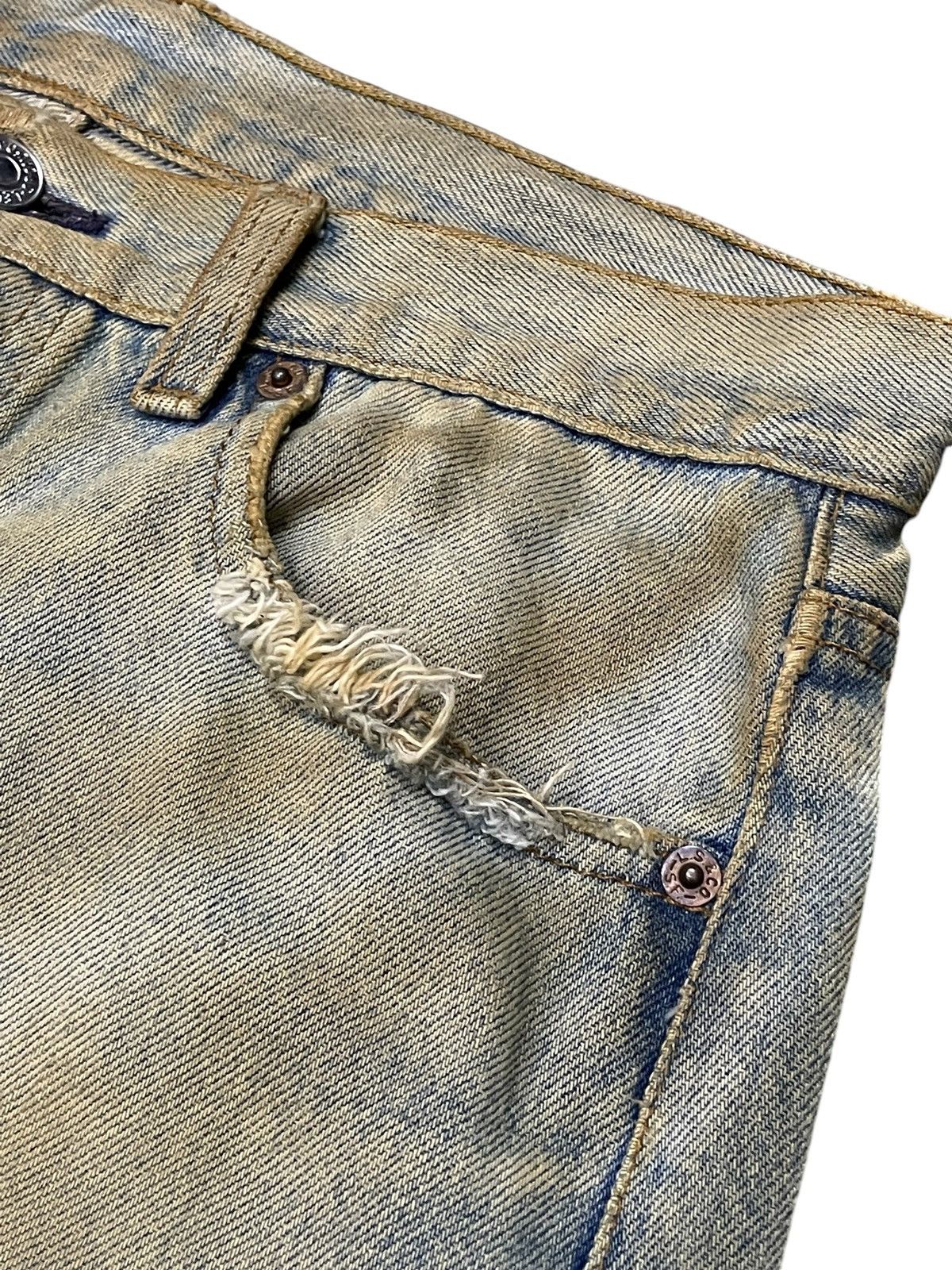 If Six Was Nine × Levi's × Vintage Vintage Levis 501 button fly rusty mud wash trashed Jeans Size US 30 / EU 46 - 10 Thumbnail