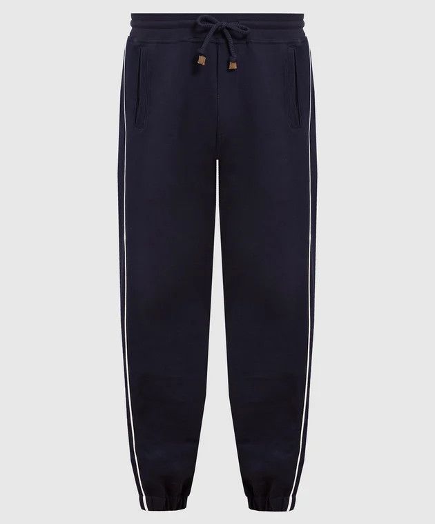 image of Brunello Cucinelli Navy Blue Sweatpants Jogger Large, Men's (Size 34)