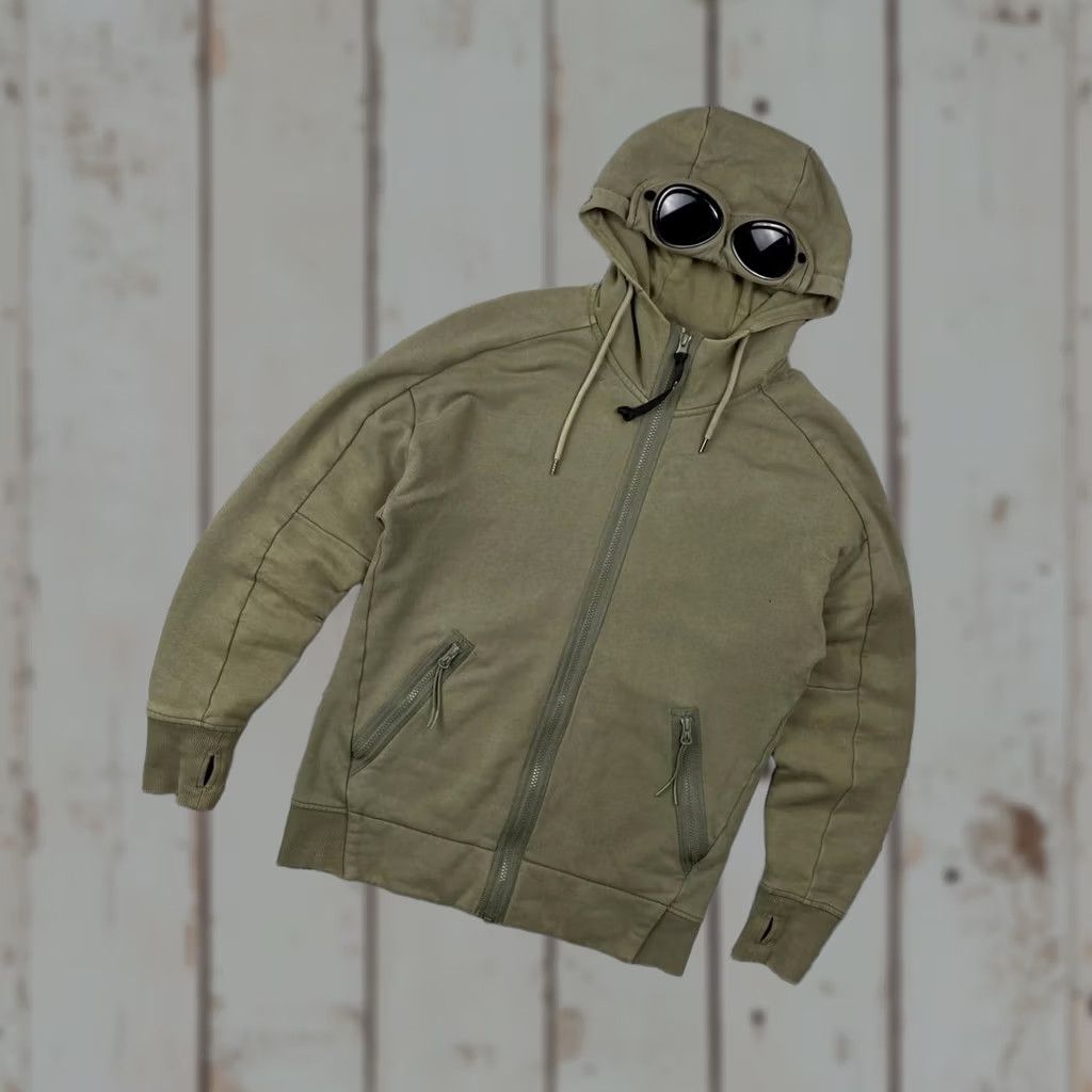 Vintage CP Company Hoodie Men Full Zip Goggle Hooded S Green Size US S / EU 44-46 / 1 - 1 Thumbnail