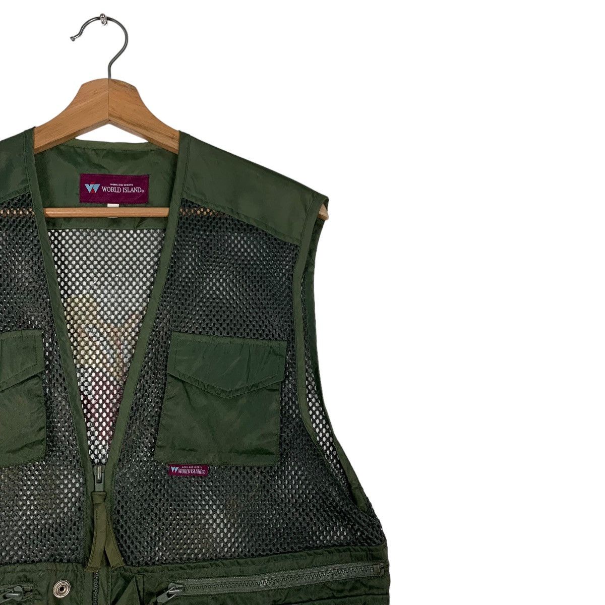 Vintage WORLD ISLAND Tiger Graphic on Back Utility Vest #0556-C26 Size US L / EU 52-54 / 3 - 7 Thumbnail
