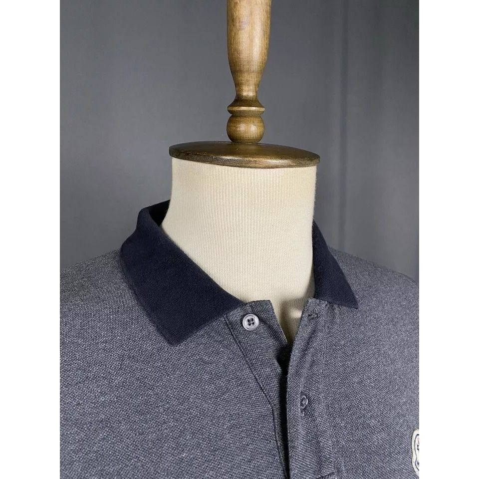 Moncler Moncler Maglia Men's Gray Collared Polo Longsleeve Sweater S Size US M / EU 48-50 / 2 - 7 Thumbnail