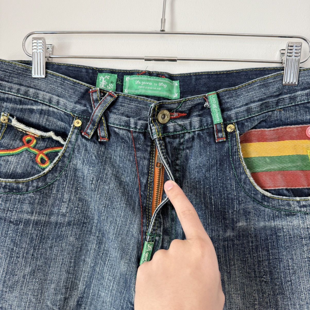 LRG Vtg 2000s LRG “Jamaican Royalty” Faded Baggy Jeans Y2K JNCO Size US 34 / EU 50 - 11 Thumbnail