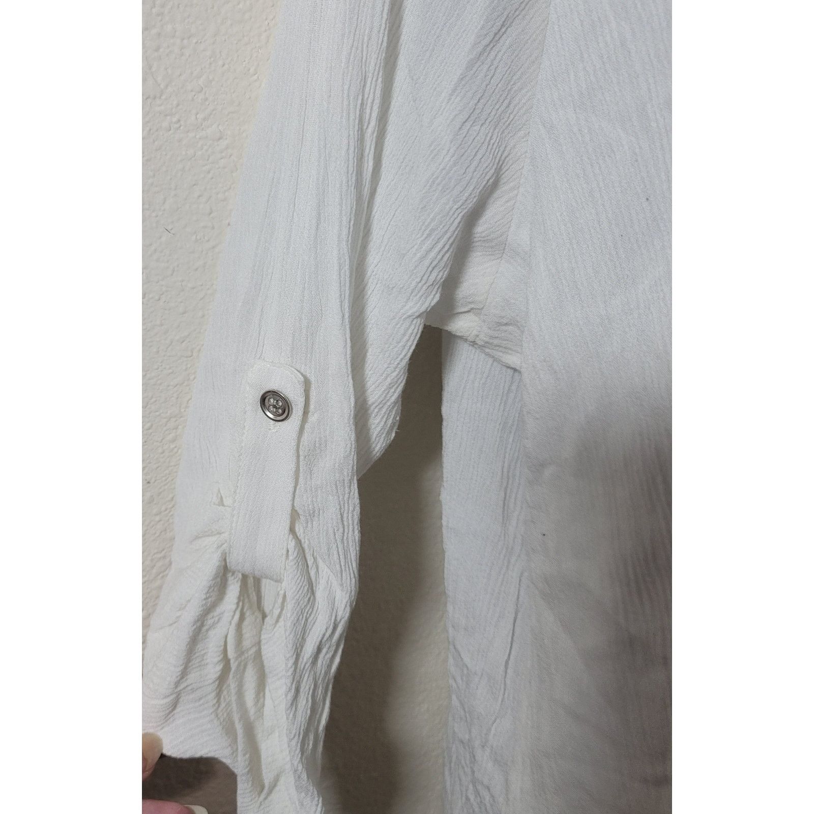 Other Karen Kane White Crinkled Layered Top 2X Lightweight Flowy Size XXL / US 16-18 / IT 52-54 - 5 Thumbnail
