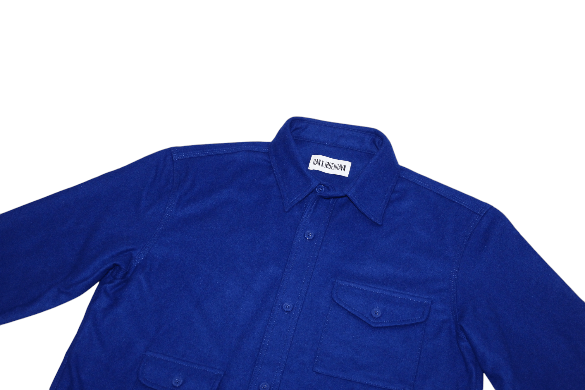 Han Kjobenhavn Han Kjobenhavn blue wool blend overshirt Size US M / EU 48-50 / 2 - 2 Thumbnail