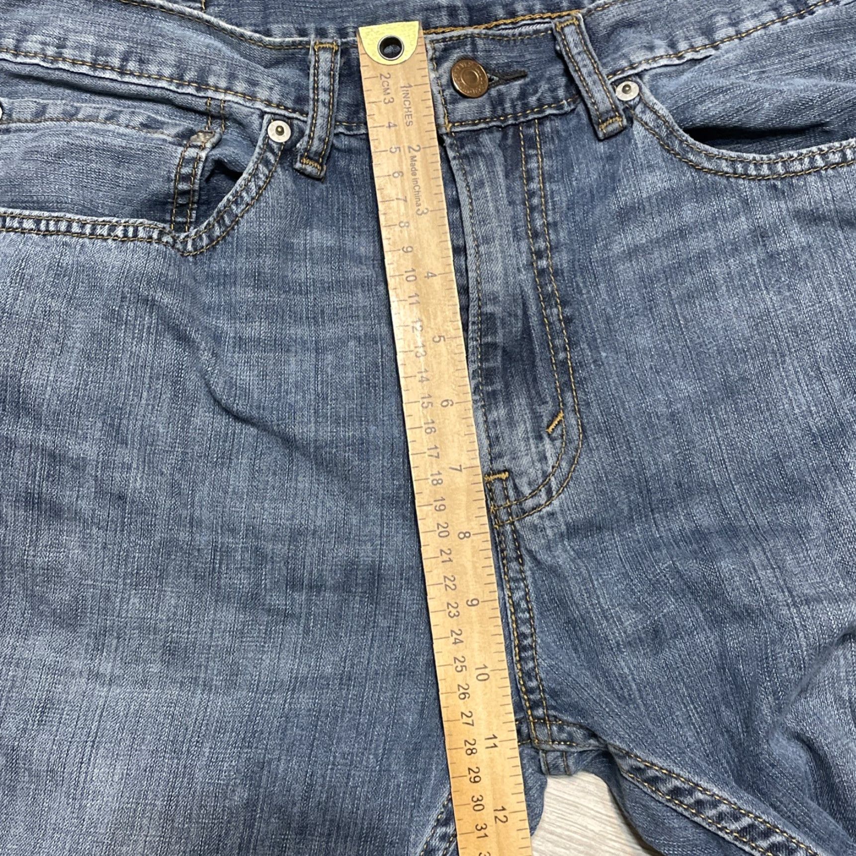 Levi's Levi's 505 Regular Fit Straight Leg Jeans Men 34x33 Blue Denim Casual Size US 34 / EU 50 - 5 Thumbnail