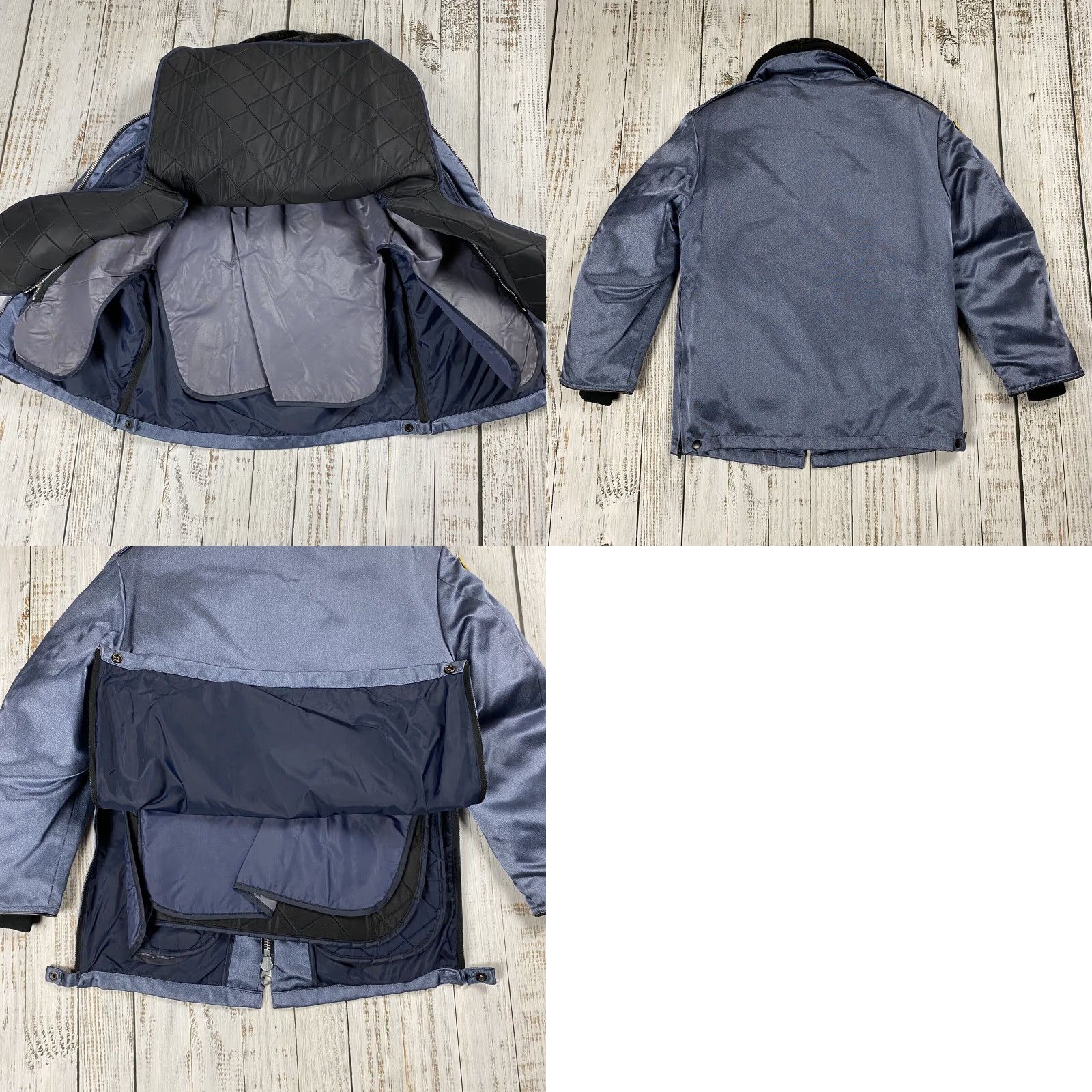 Vintage VINTAGE Blauer POLICE WINTER JACKET Short Navy Blue 90s Workwear Zip Full Zip Fur Collar Button NYPD Mens 36S Size US XXS / EU 40 - 8 Thumbnail