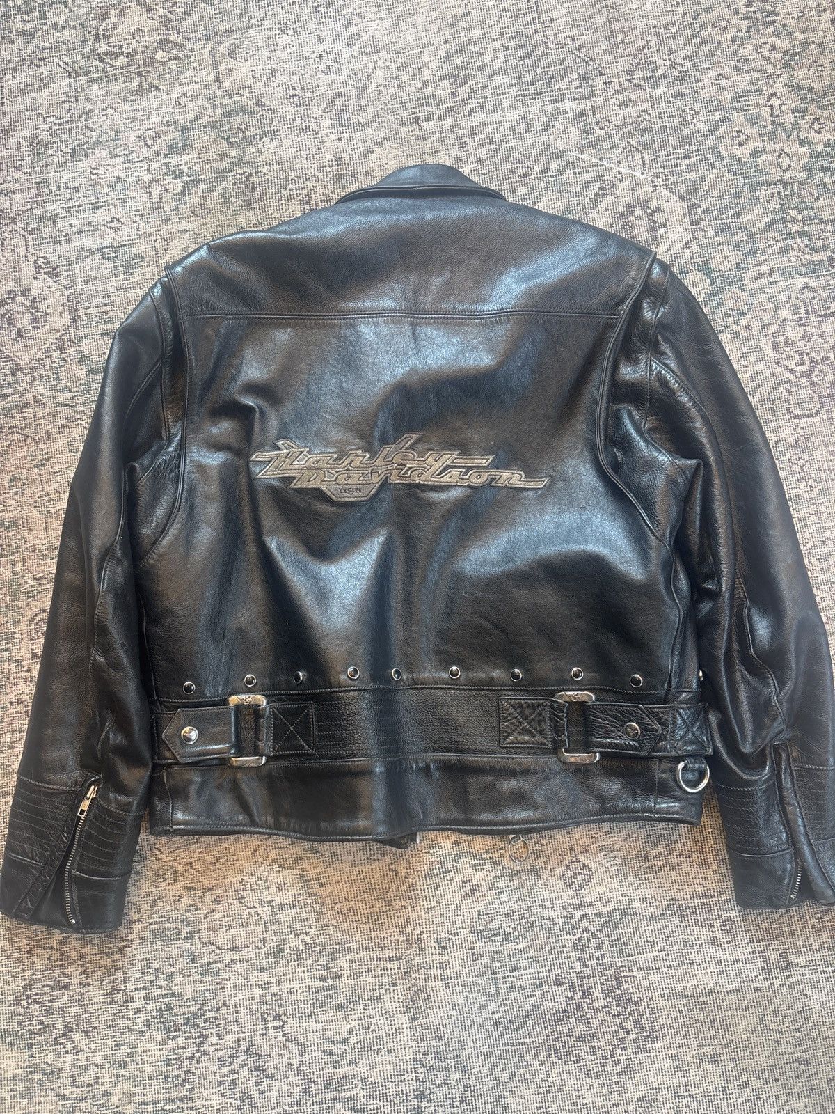 Harley Davidson × Leather × Vintage Vintage Harley Leather Biker Jacket Size US L / EU 52-54 / 3 - 2 Thumbnail