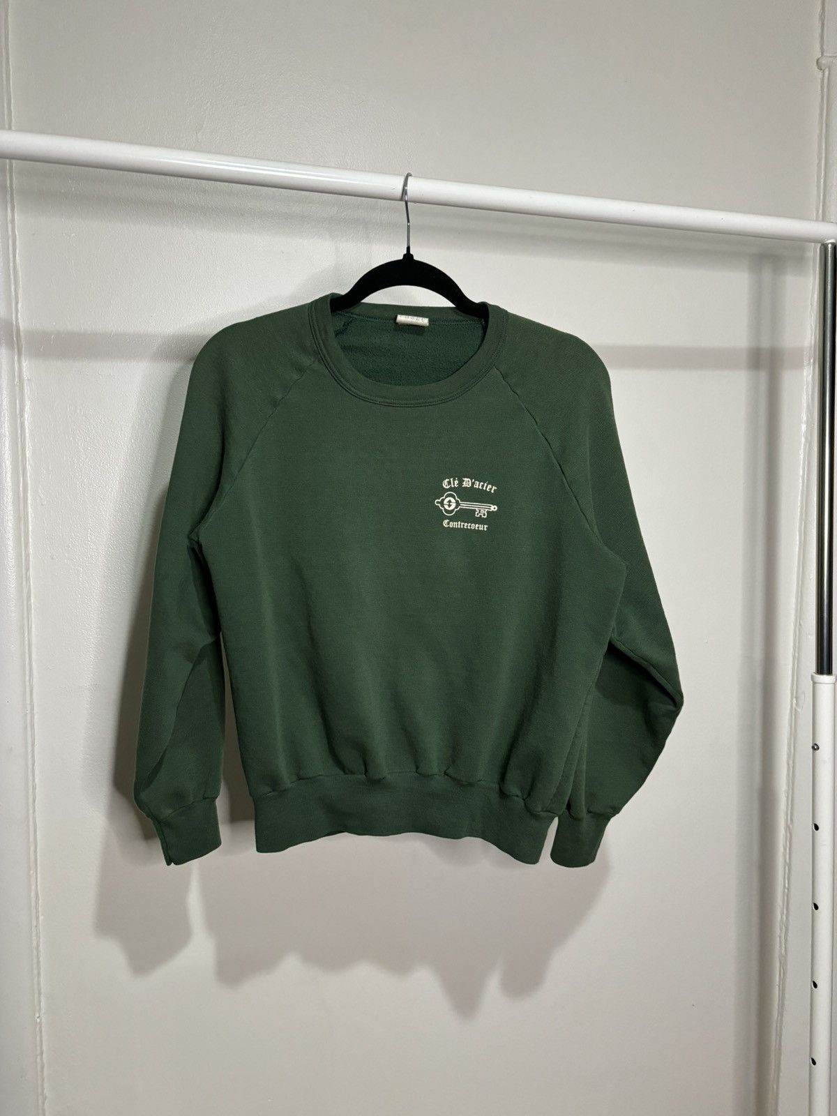Vintage Vintage 1960s Green Boxy Sweatshirt Size US S / EU 44-46 / 1 - 1 Thumbnail