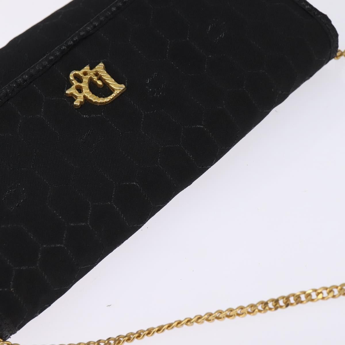 Dior DIOR Honeycomb Canvas Chain Shoulder Bag Black Gold Size ONE SIZE - 6 Thumbnail