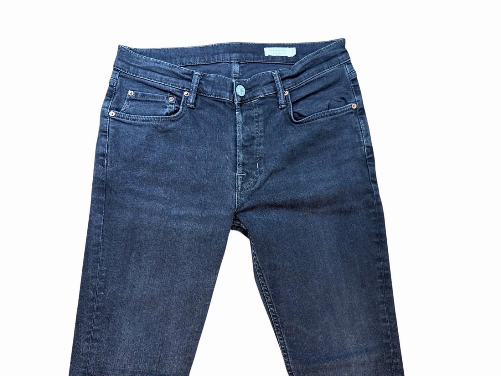 Allsaints AllSaints Rex Slim-Fit Slip Tapered Black Denim Jeans W32 Size US 32 / EU 48 - 3 Thumbnail
