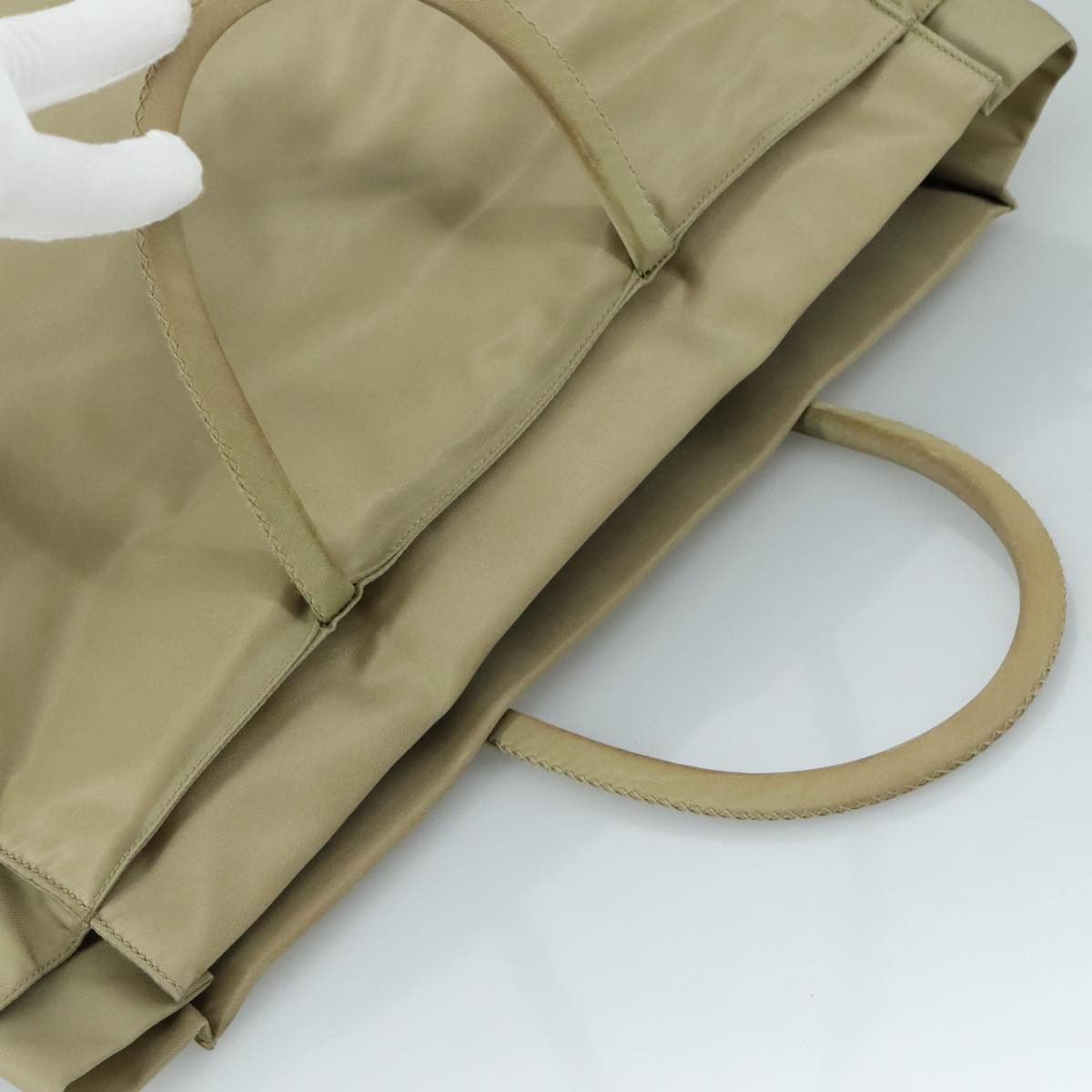 Prada PRADA Tote Bag Nylon Beige Silver Size ONE SIZE - 6 Thumbnail