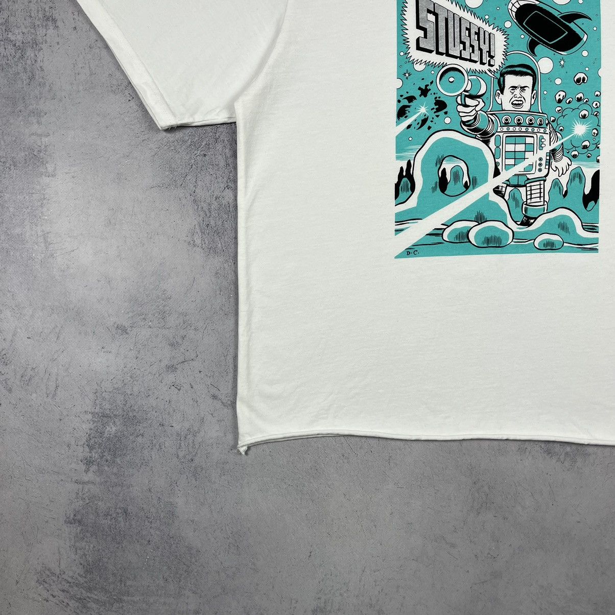 Stussy Stussy x Daniel Clowes y2k cropped big logo tee Size US L / EU 52-54 / 3 - 5 Thumbnail