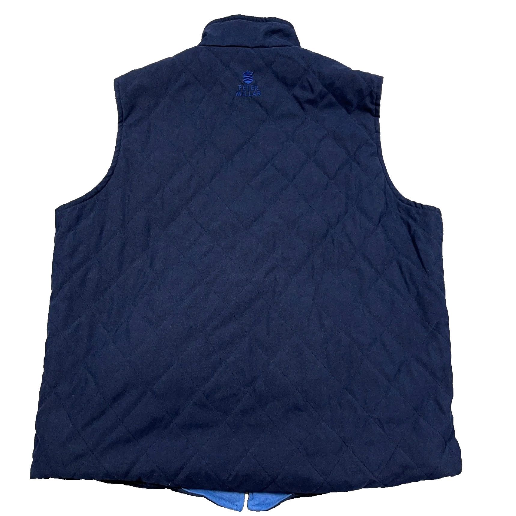 Peter Millar Peter Millar Puffer Vest Mens XL Blue Diamond Quilted Reversible Jacket Mylan Classic VINTAGE? Size US XXL / EU 58 / 5 - 3 Thumbnail