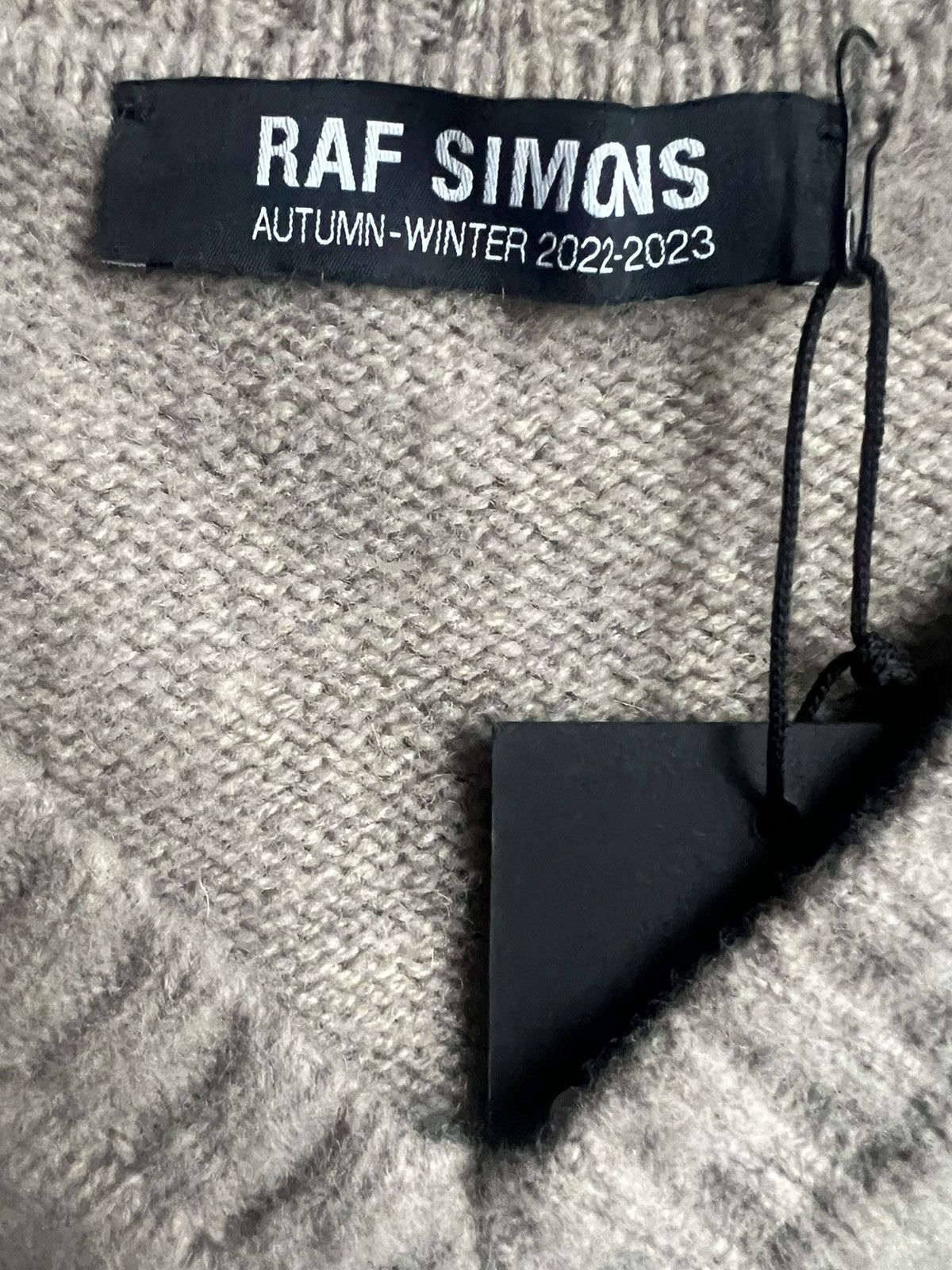 Raf Simons A/W22 Brown Wool Striped Logo Badge Knitted Sweathirt Size US M / EU 48-50 / 2 - 5 Thumbnail