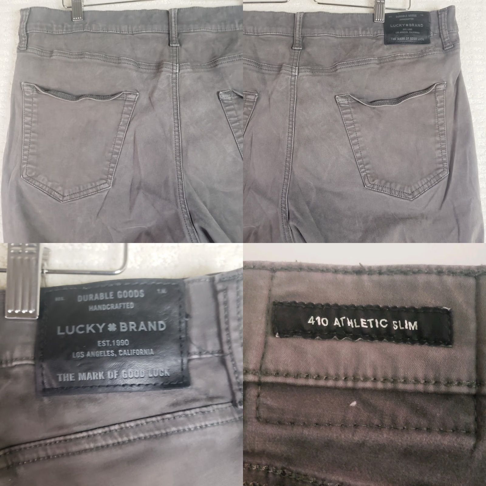 Lucky Brand Lucky Brand 410 Athletic Slim Chino Pants Men’s 38x30 Gray Straight Size US 38 / EU 54 - 8 Thumbnail