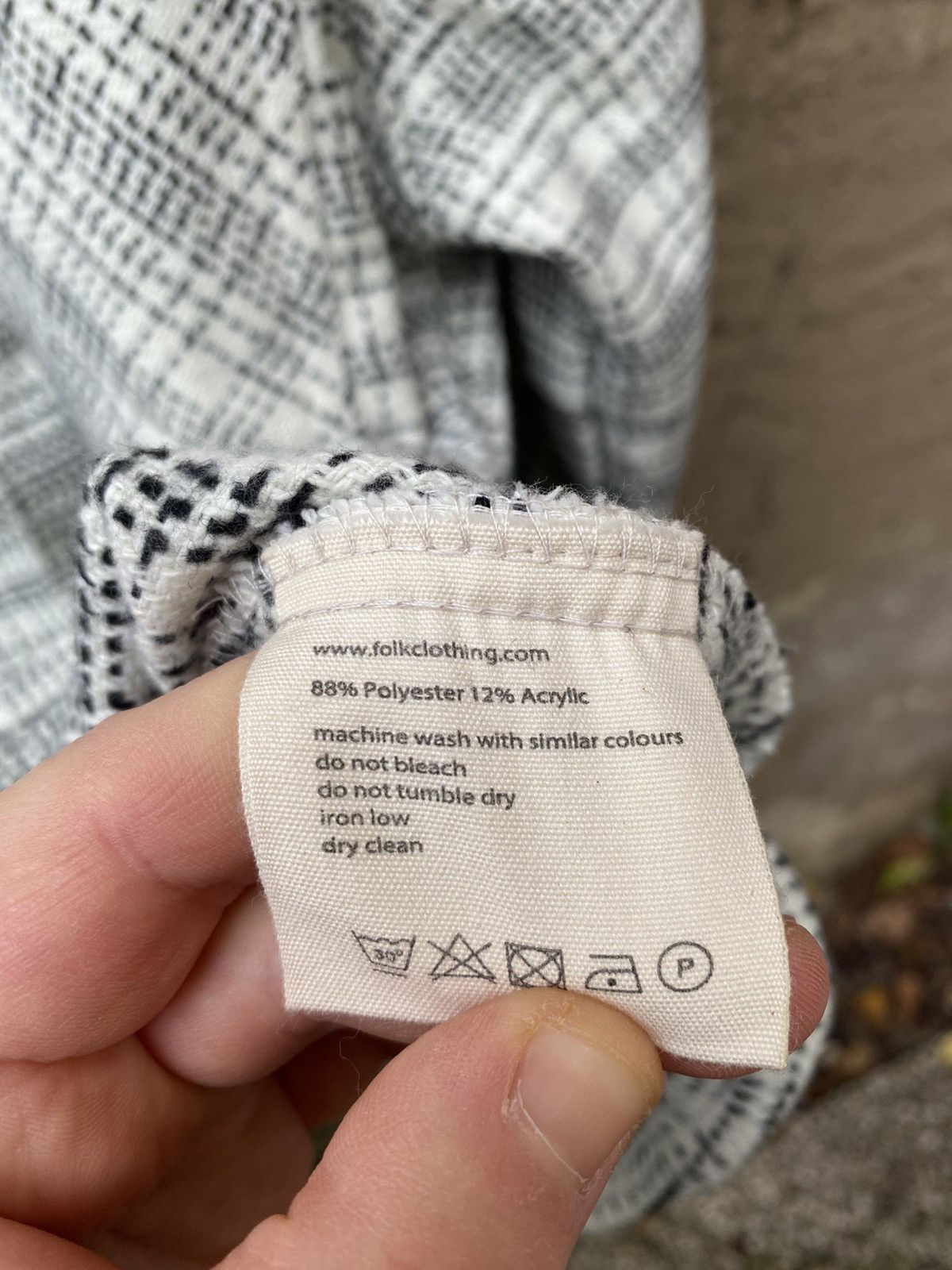 Folk Folk Overshirt Ecru Check Button Shirt Size 3/M Size US M / EU 48-50 / 2 - 9 Thumbnail