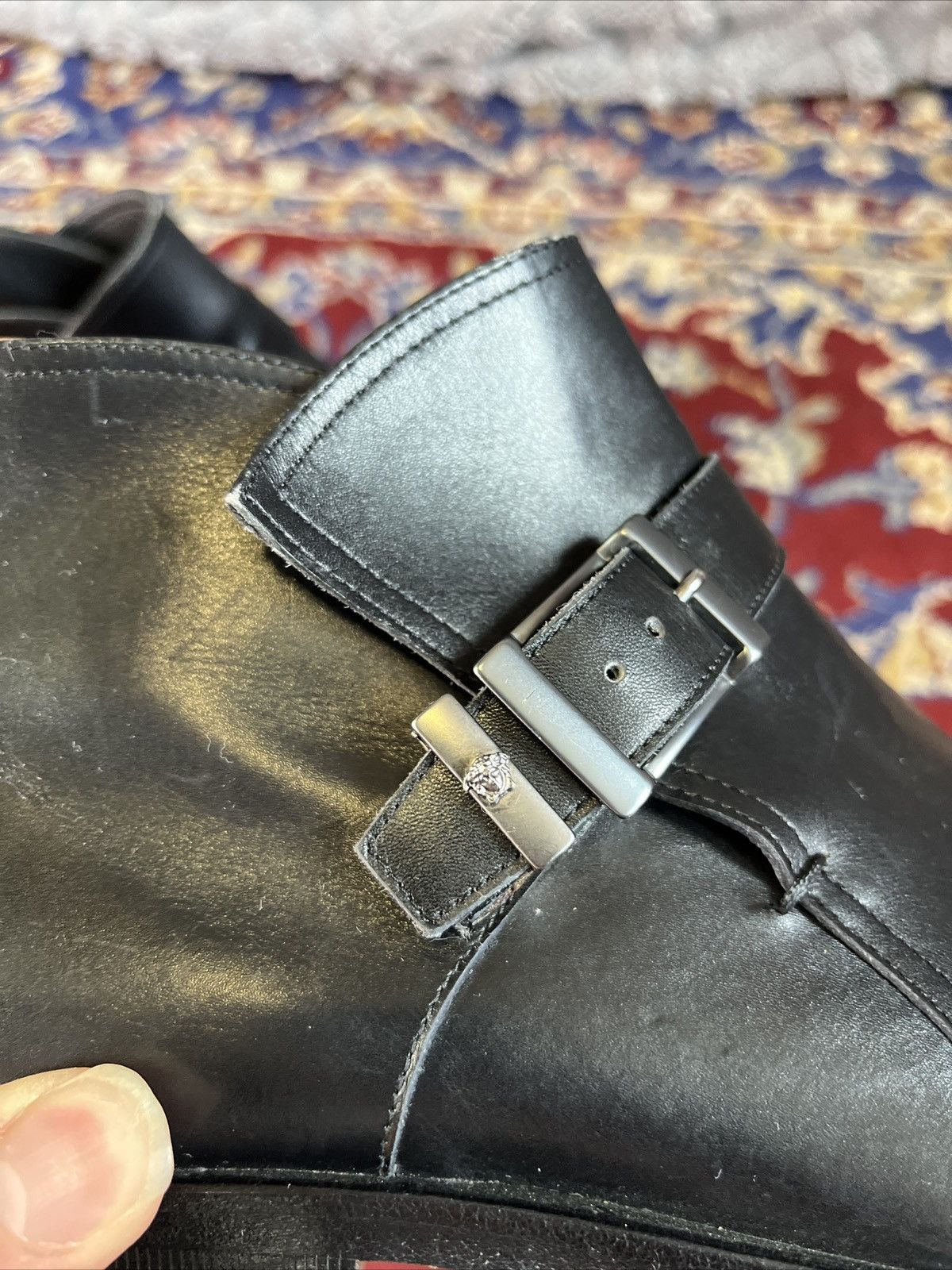 Versace Versace Strapped Buckle Shoes Genuine Leather Retail $995 🔥 Size US 8 / EU 41 - 6 Thumbnail