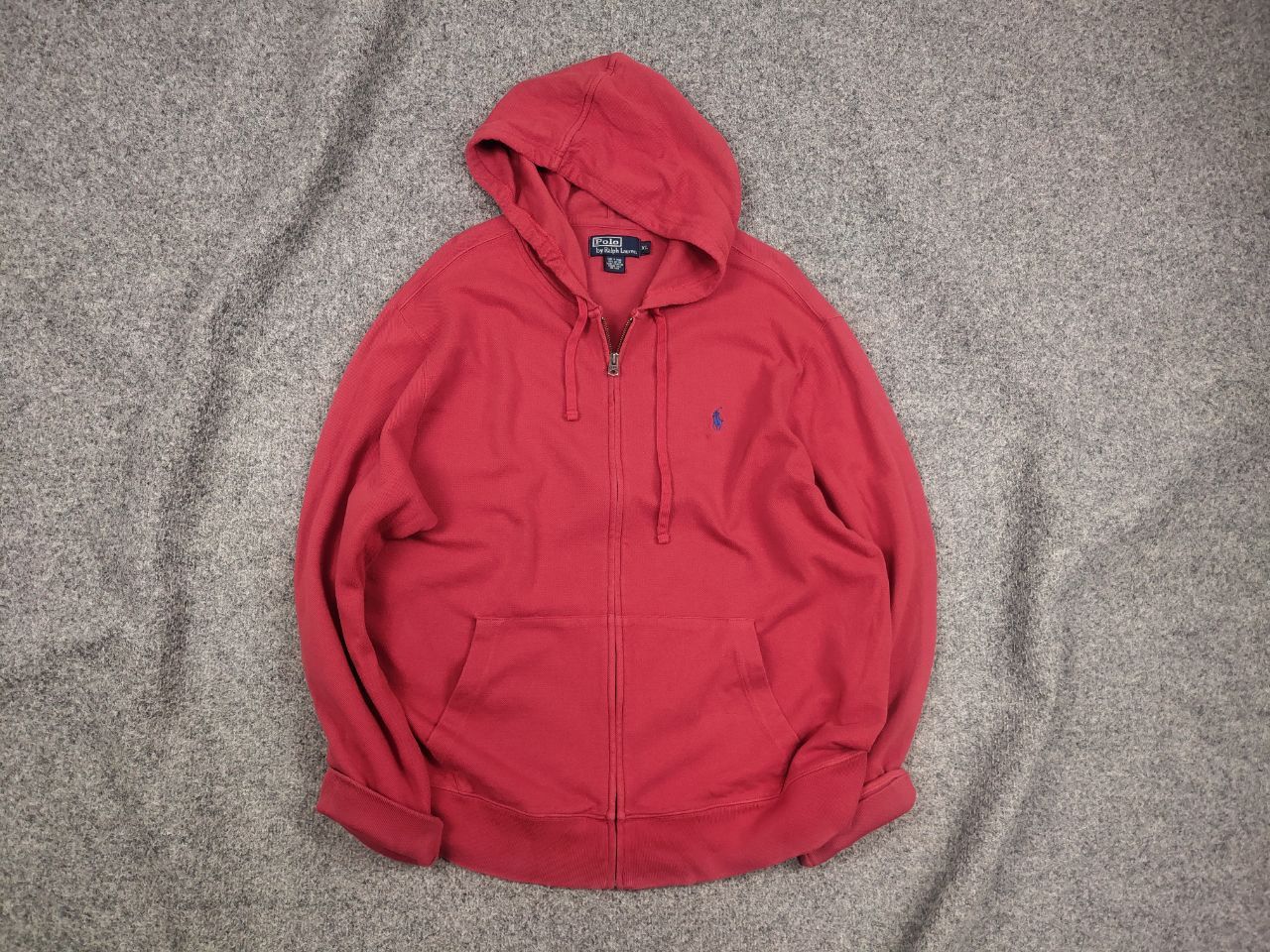 Polo Ralph Lauren Polo Ralph Lauren Vintage Light Red Zip Hoodie Y2k Style Size US XL / EU 56 / 4 - 1 Thumbnail