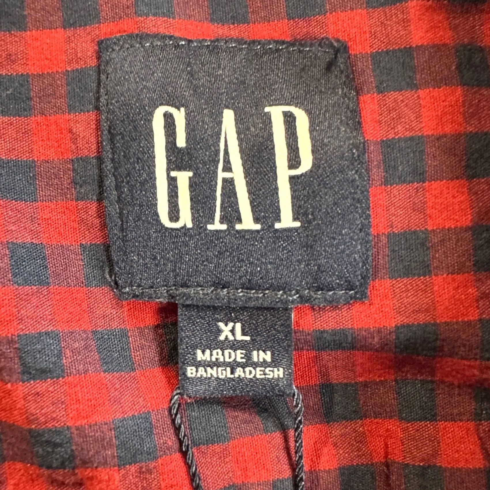 Gap Gap Adult Mens Button Up Shirt XL Red Blue Gingham Check Long Sleeve NEW Size US XL / EU 56 / 4 - 5 Thumbnail