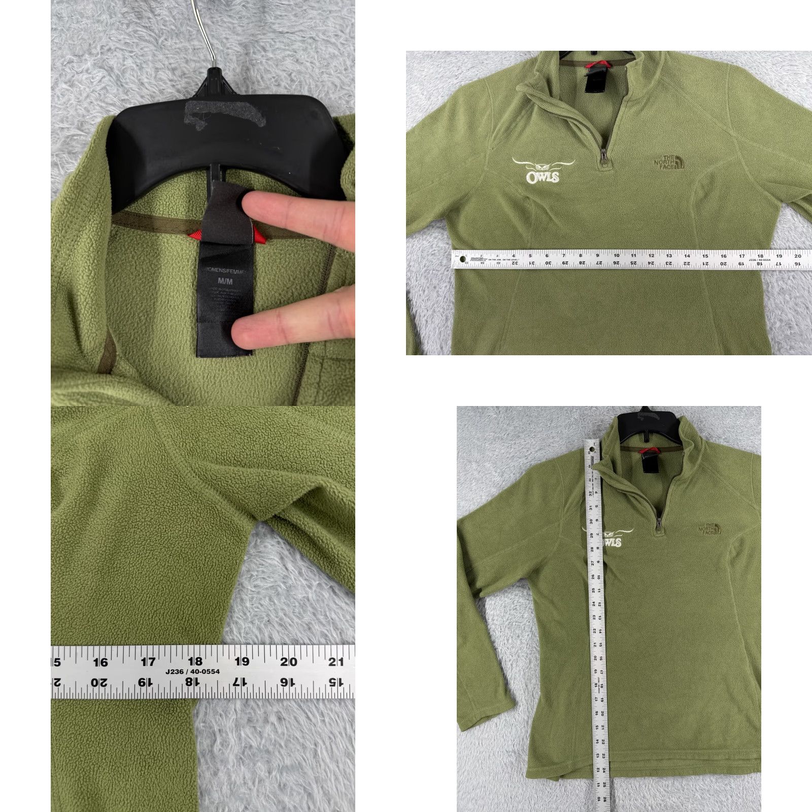 The North Face The North Face Sweater Womens Medium Green 1/4 Zip Pullover Polyester Fleece Size M / US 6-8 / IT 42-44 - 8 Thumbnail