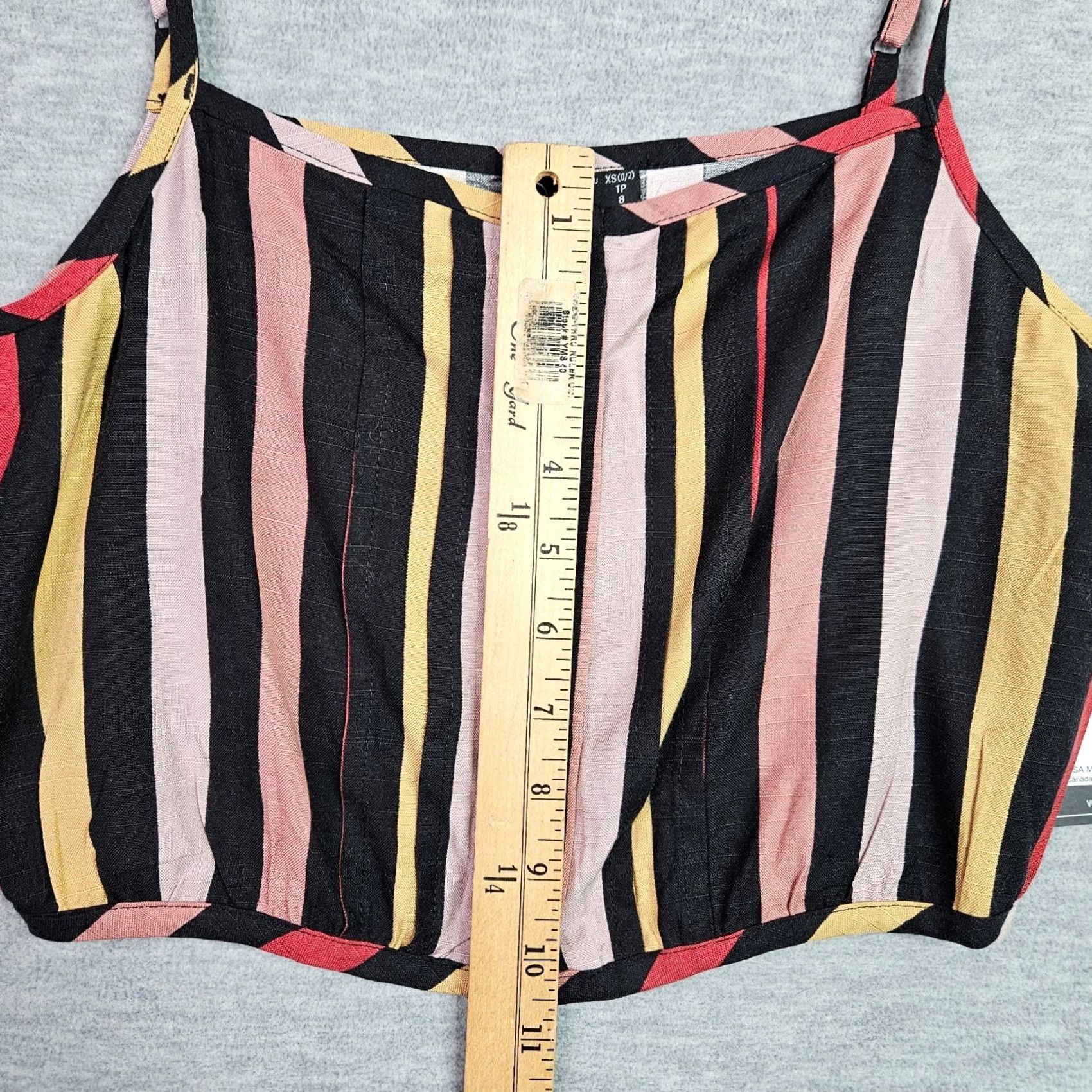 Volcom Volcom Cami Crop Top XS Striped Button Front NWT Size XS / US 0-2 / IT 36-38 - 4 Thumbnail