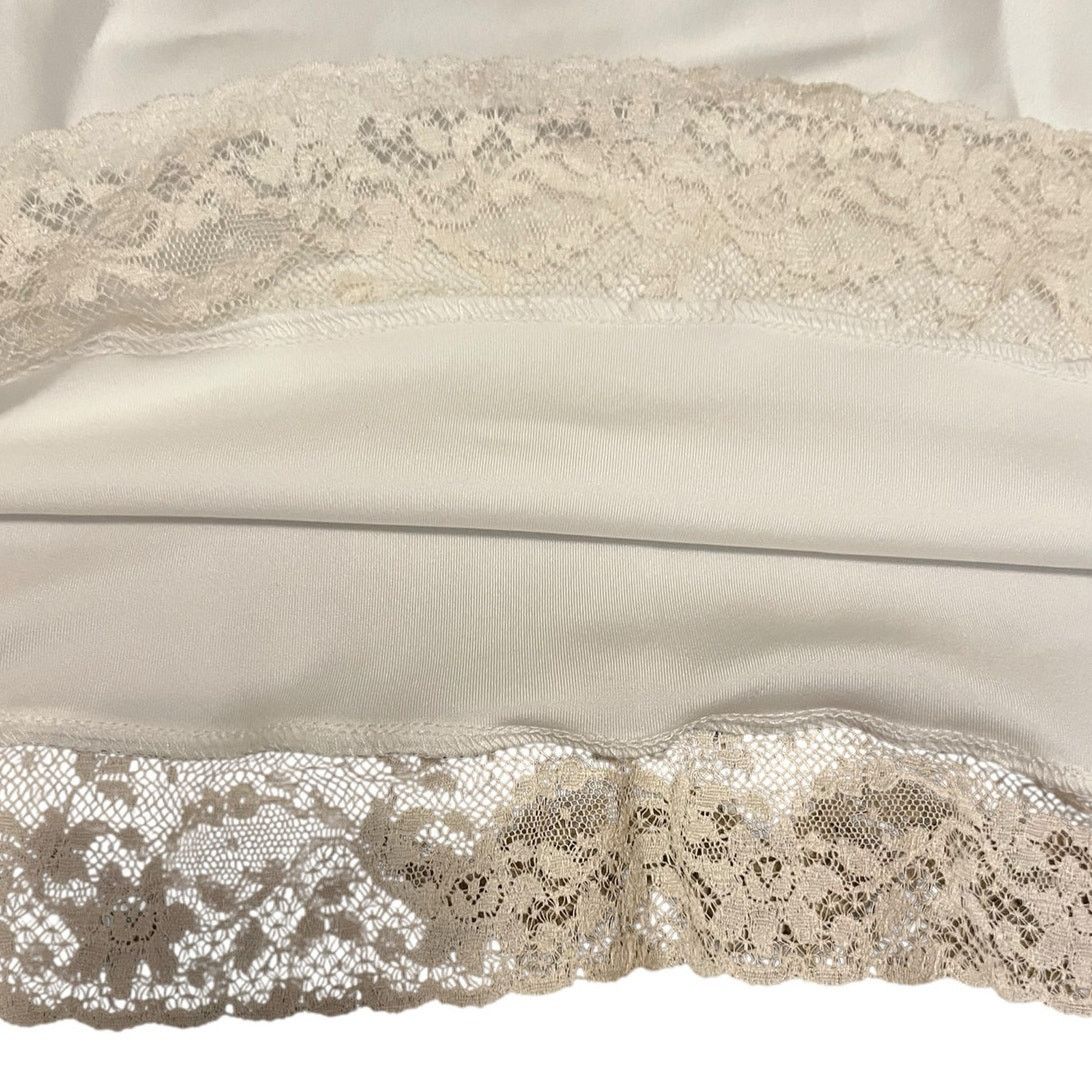 Vintage Corhan off white short nightgown lace trim and bow design Size M / US 6-8 / IT 42-44 - 7 Thumbnail