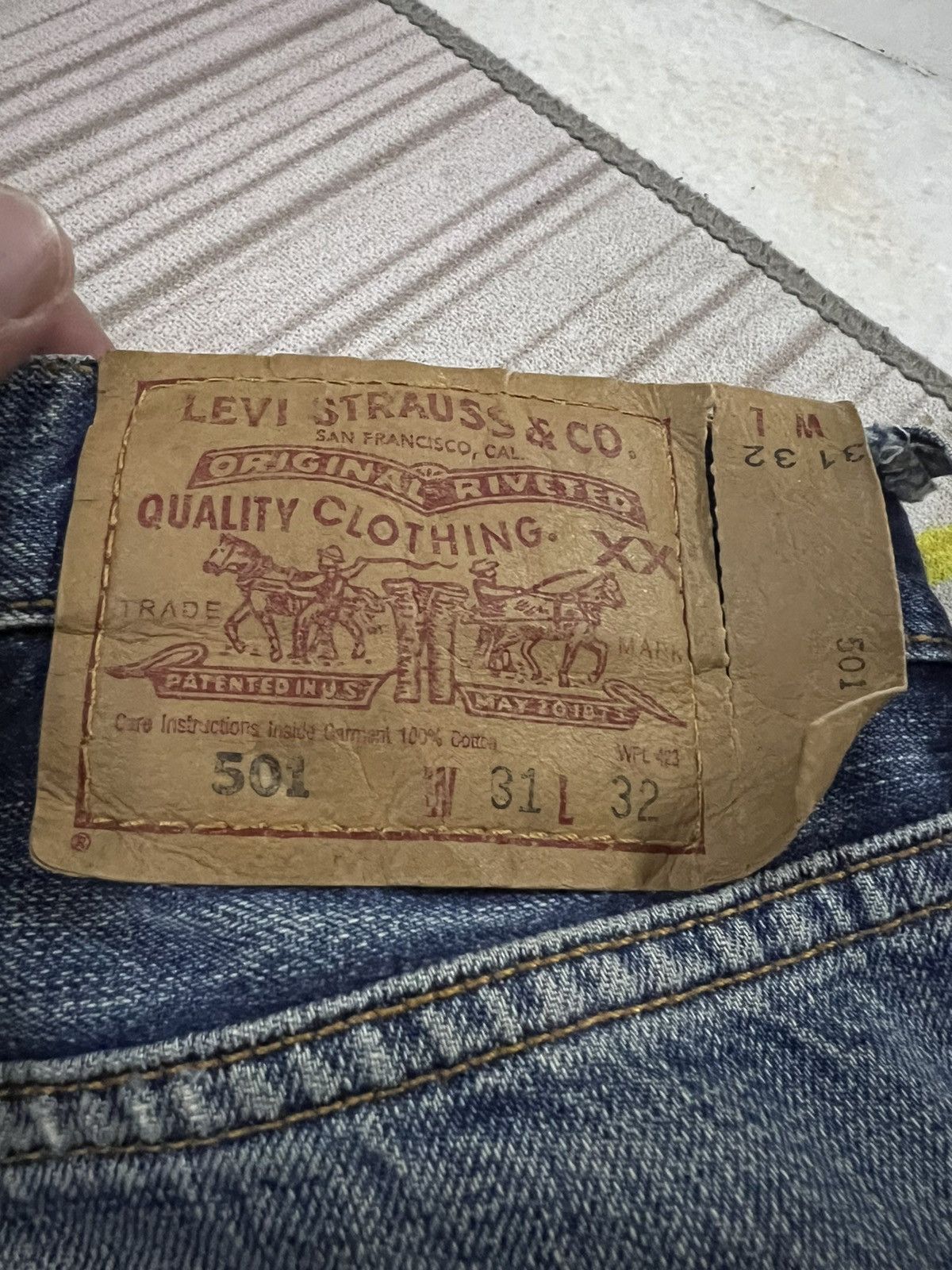 If Six Was Nine × Levi's Vintage Levis 501 Distressed Jeans Very Nice Size US 30 / EU 46 - 16 Thumbnail