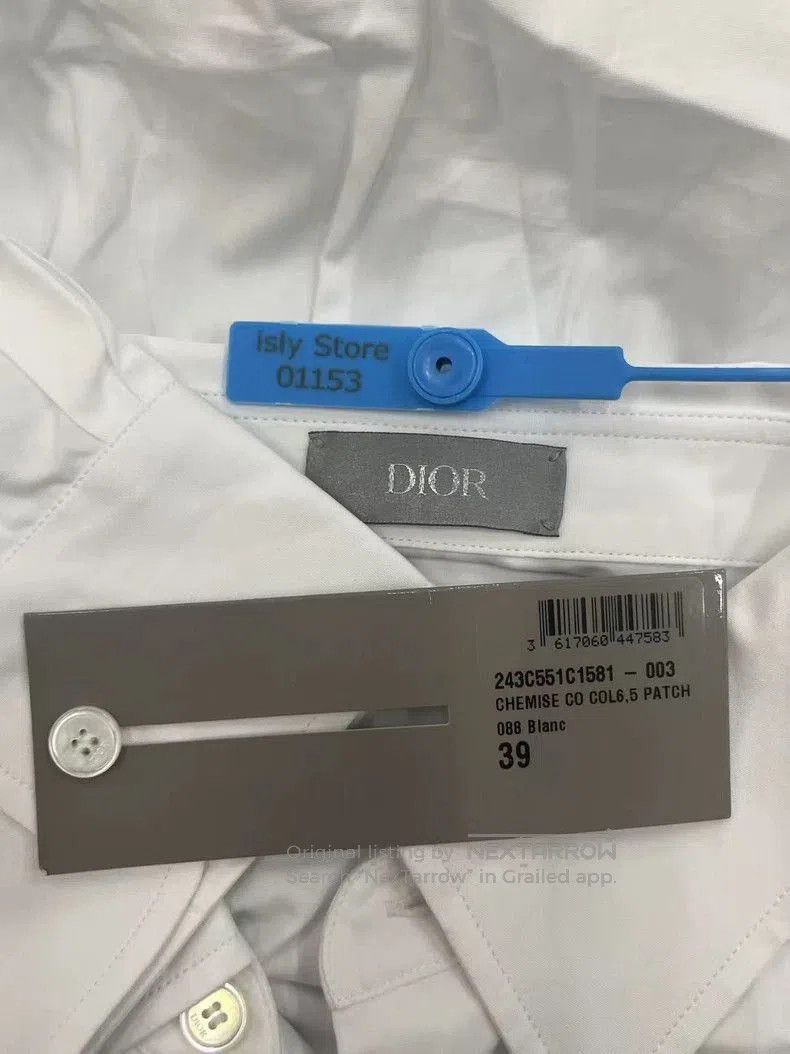 Dior Dior Men's Solid Logo Long Sleeve Shirt. Size US M / EU 48-50 / 2 - 5 Thumbnail
