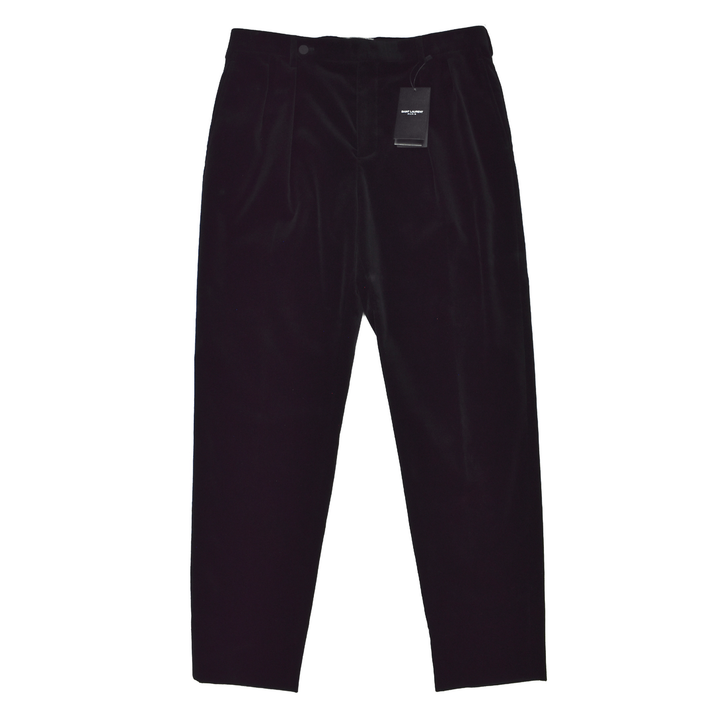 Saint Laurent Paris Saint Laurent Black Velvet Double Pleated Pants Size US 36 / EU 52 - 1 Thumbnail