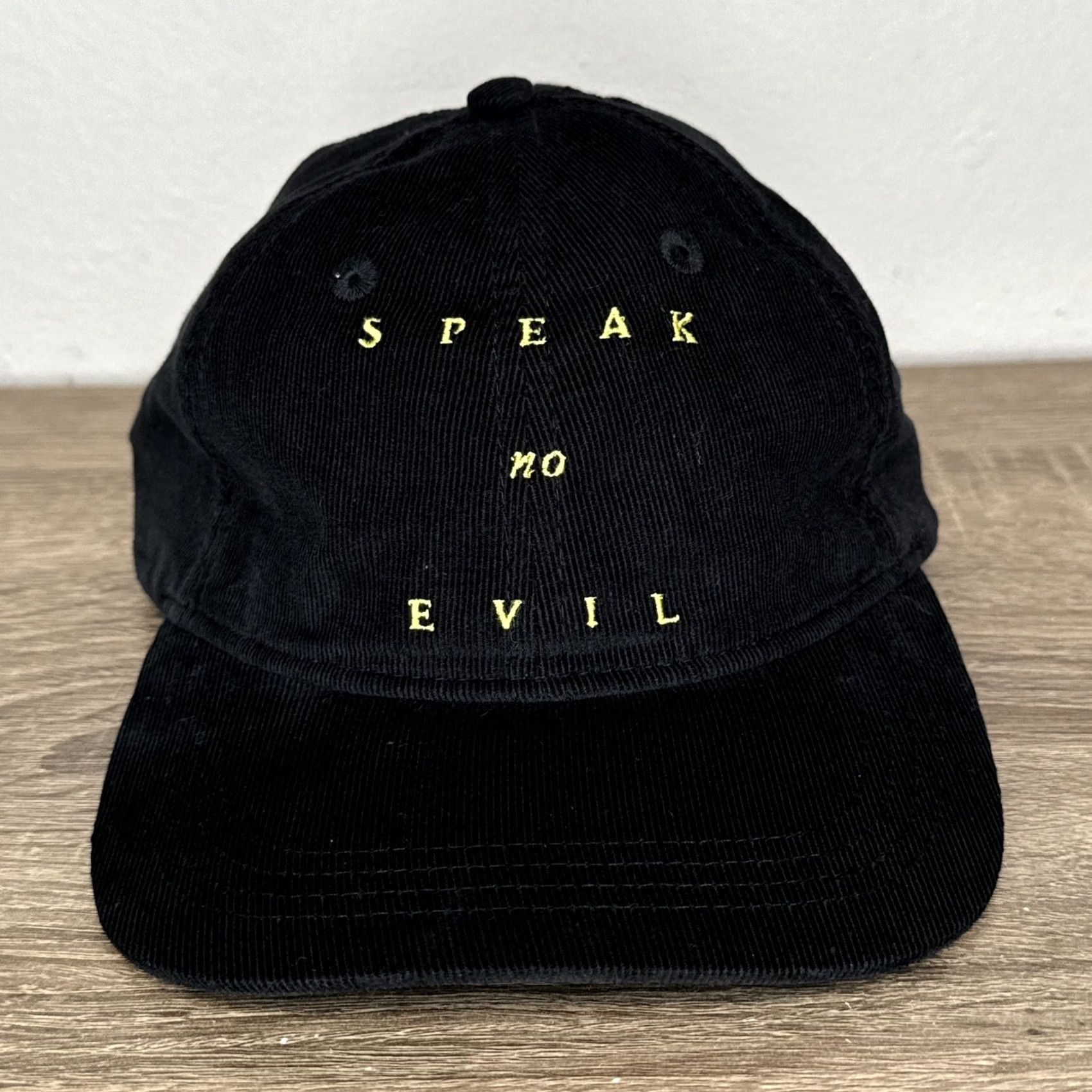 Port Authority Speak No Evil 2024 Horror Movie Promo Corduroy Strapback Hat Black Men One Size Size ONE SIZE - 2 Thumbnail