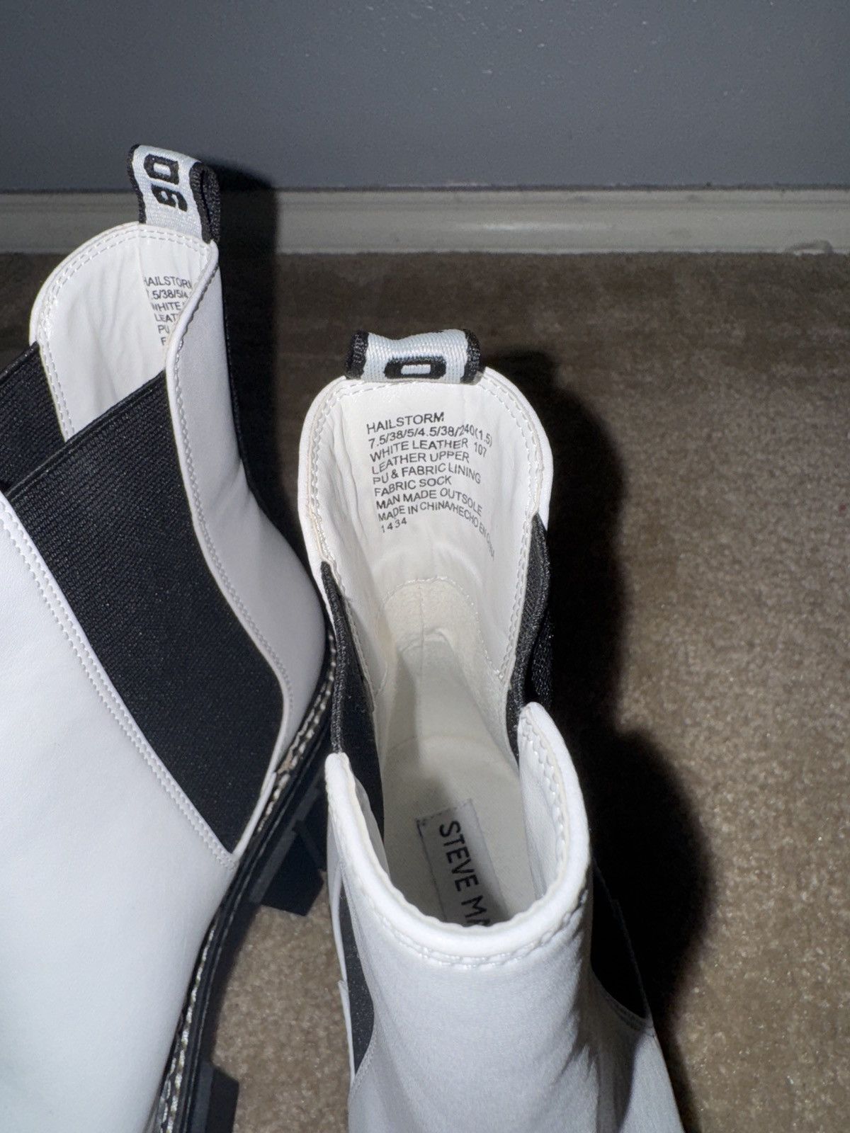 Steve Madden Steve madden hailstorm white leather boots Size US 7.5 / IT 37.5 - 4 Thumbnail