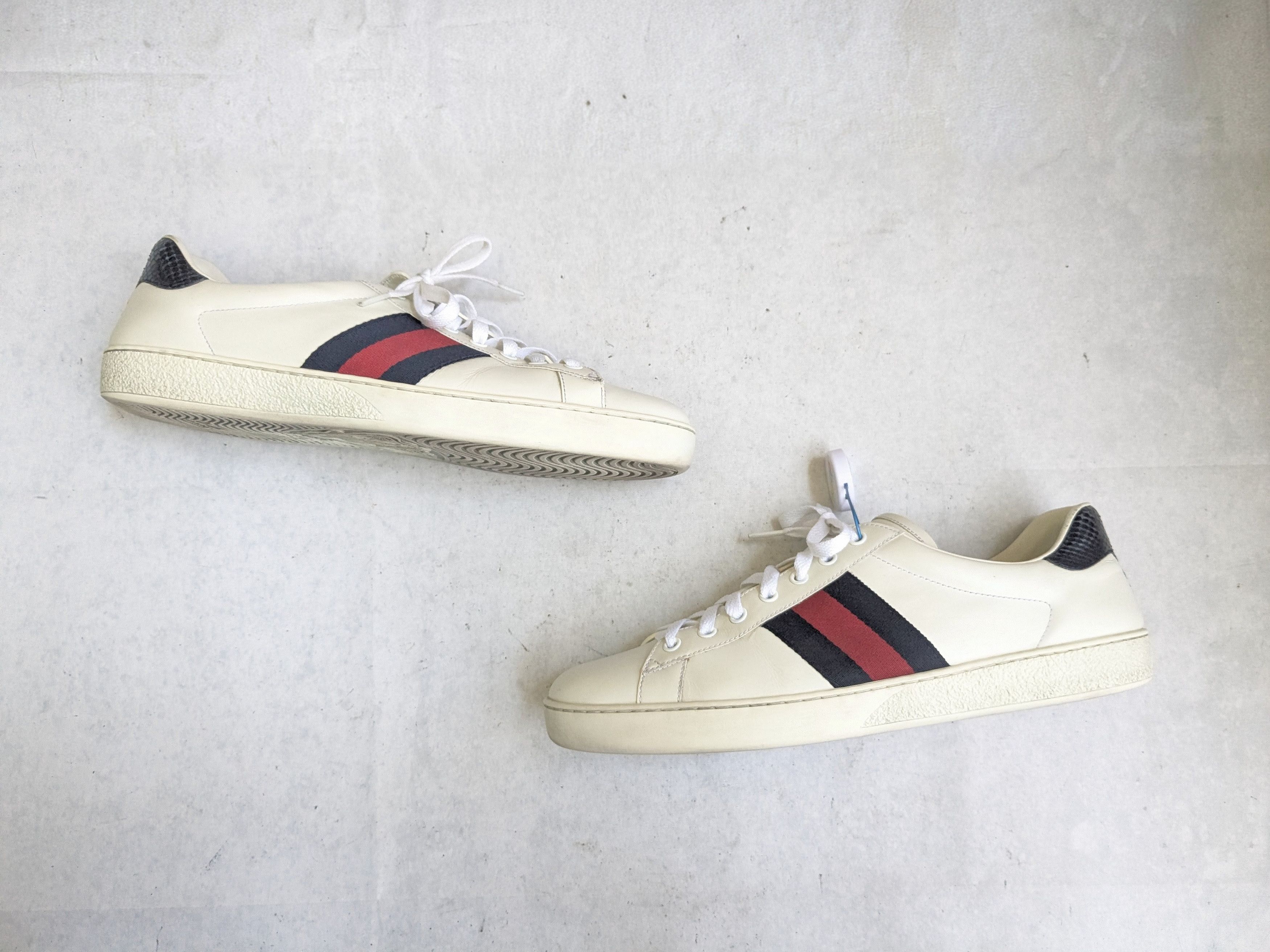 Gucci Gucci Ace Sneakers White 11.5 Low Tops Leather Size US 11.5 / EU 44-45 - 1 Thumbnail