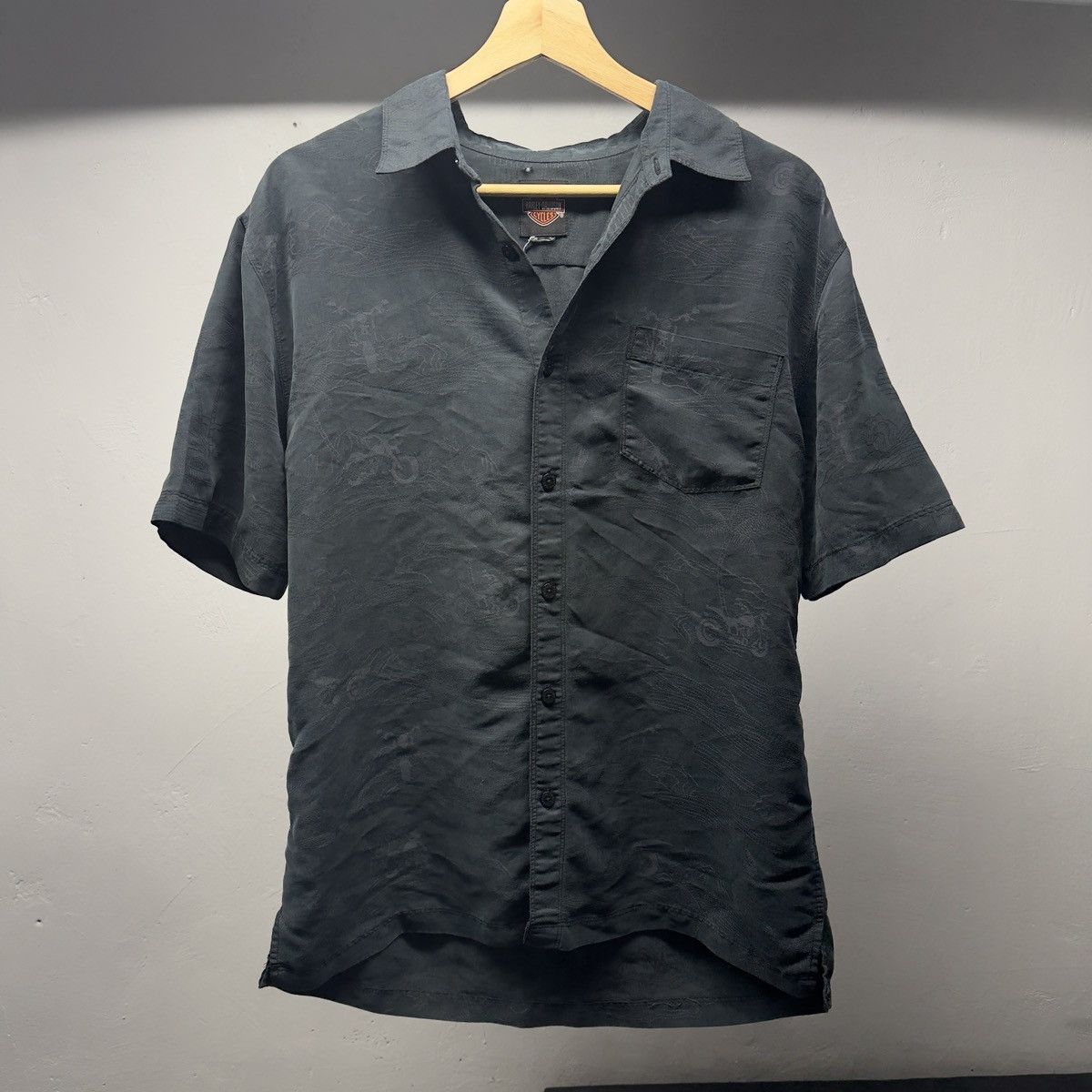 Harley Davidson Harley Davidson Silk Shirt ERD Grunge Chrome Biker WCC Size US L / EU 52-54 / 3 - 1 Thumbnail