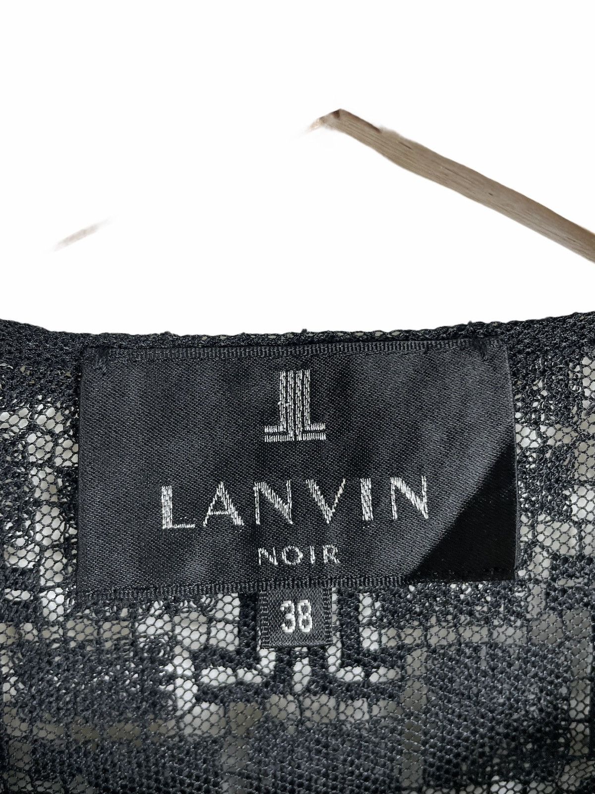 Lanvin Lanvin en Bleu Black Lace Monogram Top Japan NWT – S/S 2019 Size S / US 4 / IT 40 - 3 Thumbnail