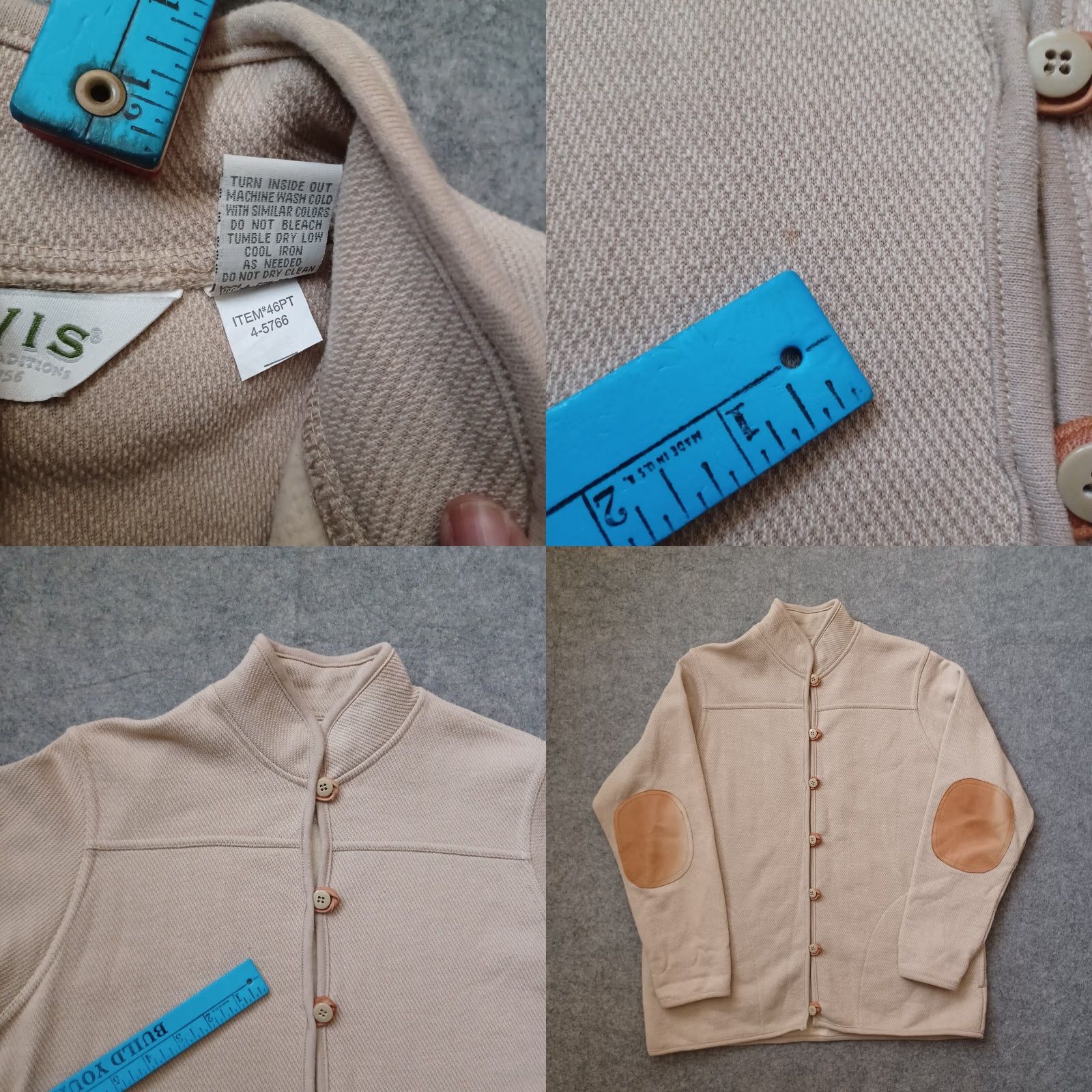 Orvis Orvis Cardigan Sweater Womens Medium Beige Button Up Leather Elbow Patch Jacket Size M / US 6-8 / IT 42-44 - 9 Thumbnail