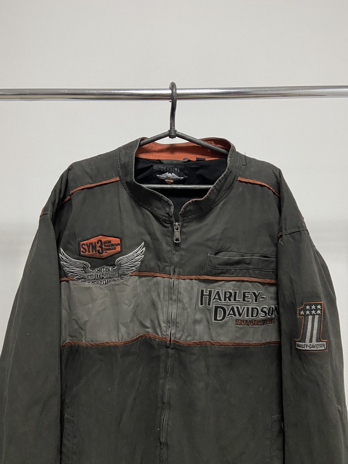 Harley Davidson × Vintage Harley Davidson Moto Racing Jacket Big Logo Vintage Size US XXL / EU 58 / 5 - 3 Thumbnail
